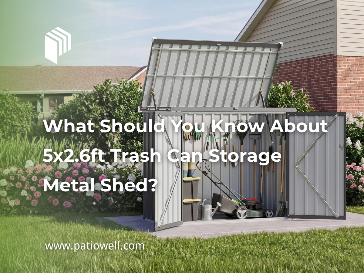 What Should You Know About the Patiowell 5x2.6 FT Trash Can Storage Metal Shed?