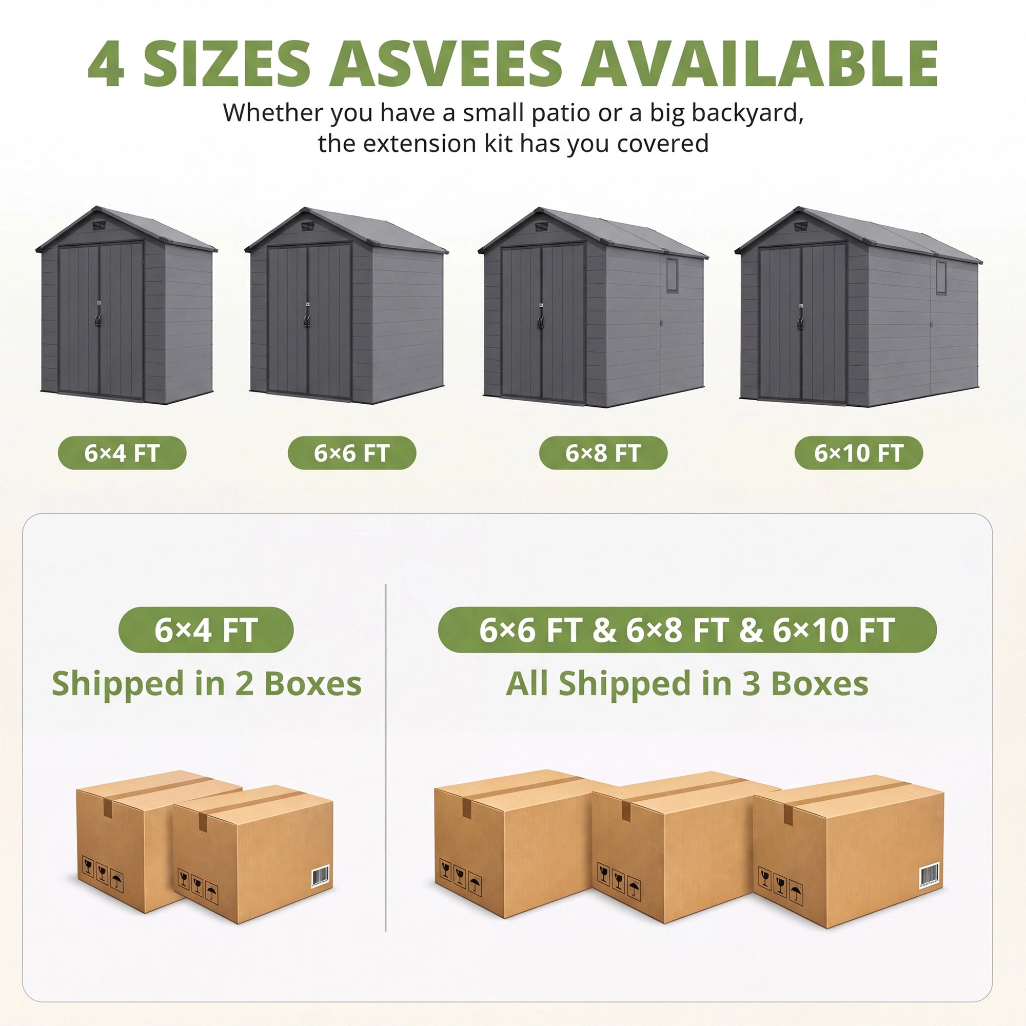 Patiowell 6x8 ft Plastic Shed with Vent, Window & Sloped Roof, Dark Gray