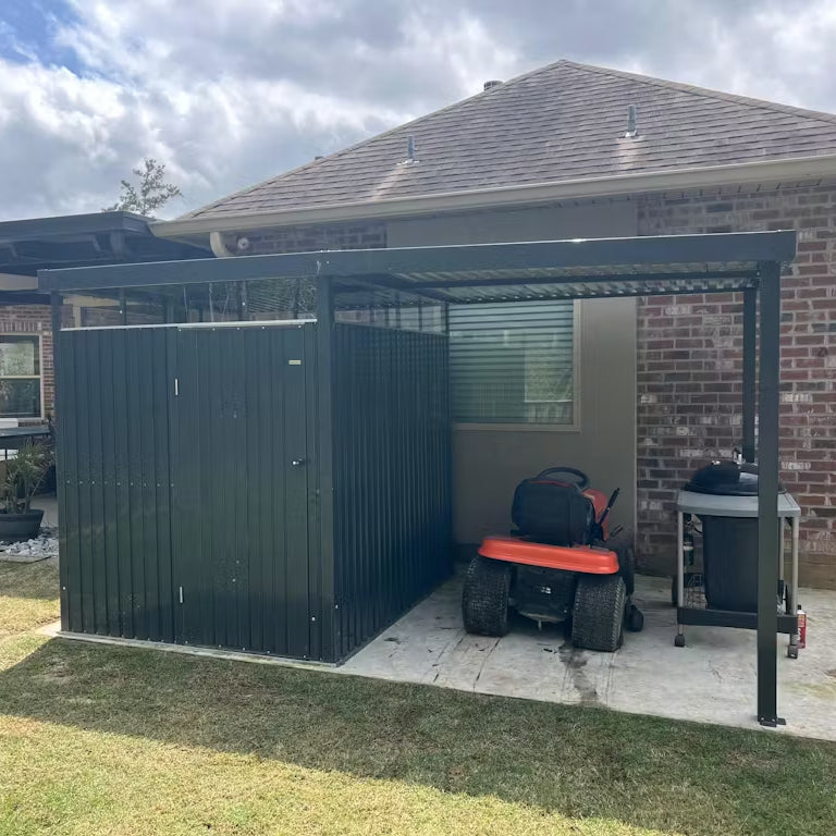 7x7 Metal Storage Shed with 7x7 Covered Porch