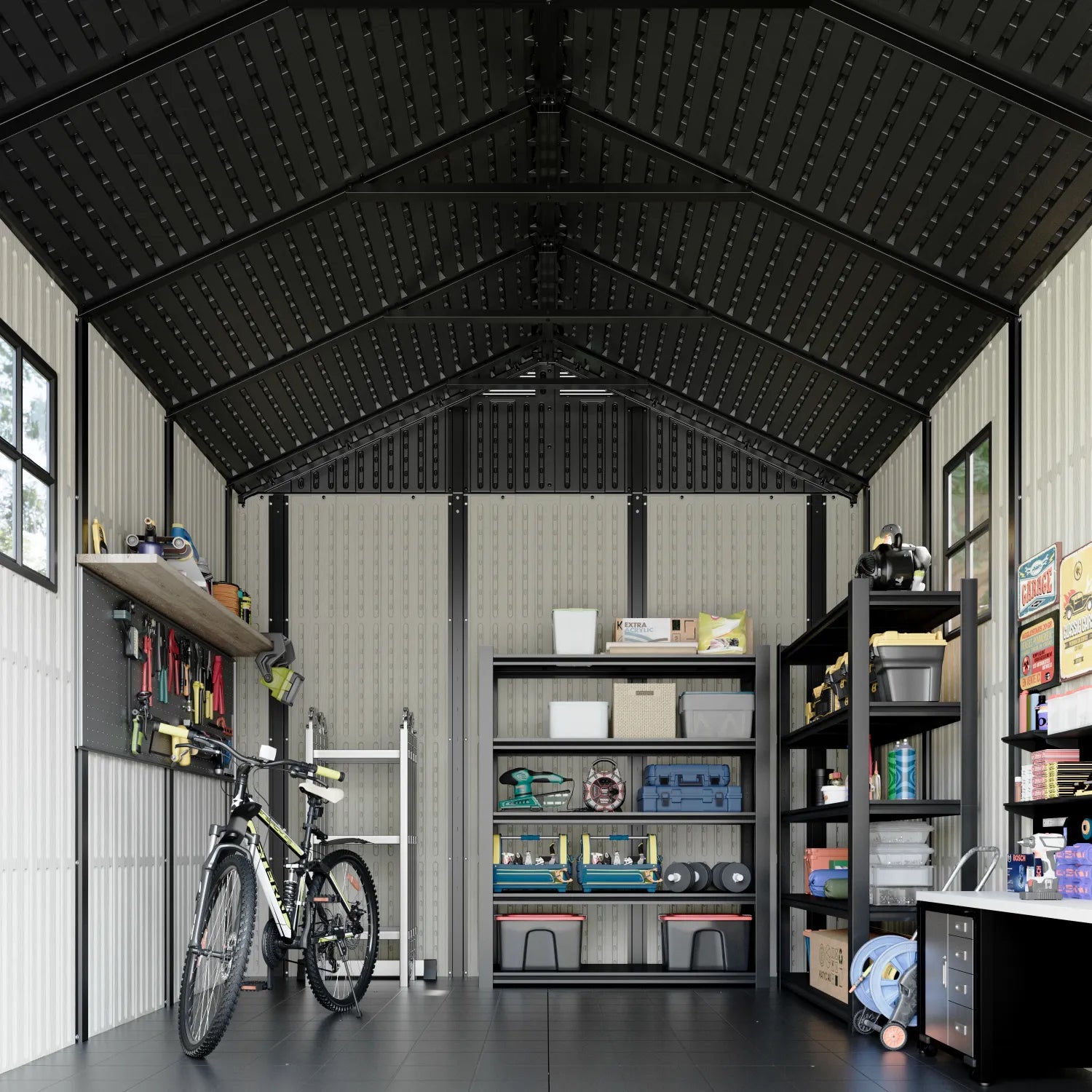 8x10_plastic_shed_for_tools
color:beige,gray white|Size:8x10