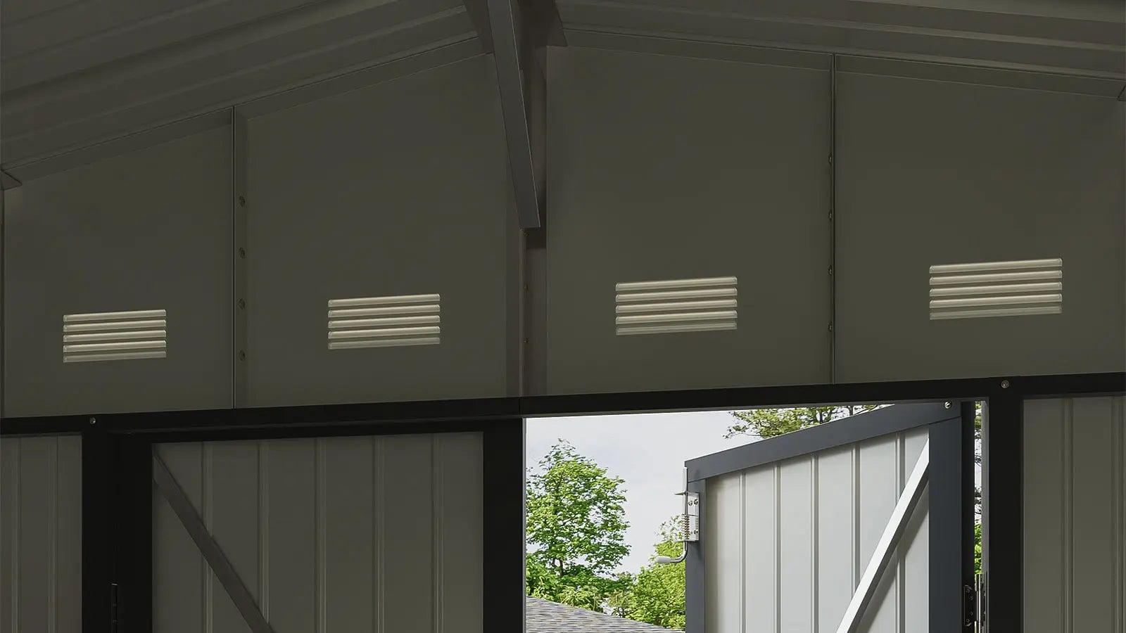 10x12 barn style metal shed air vent design