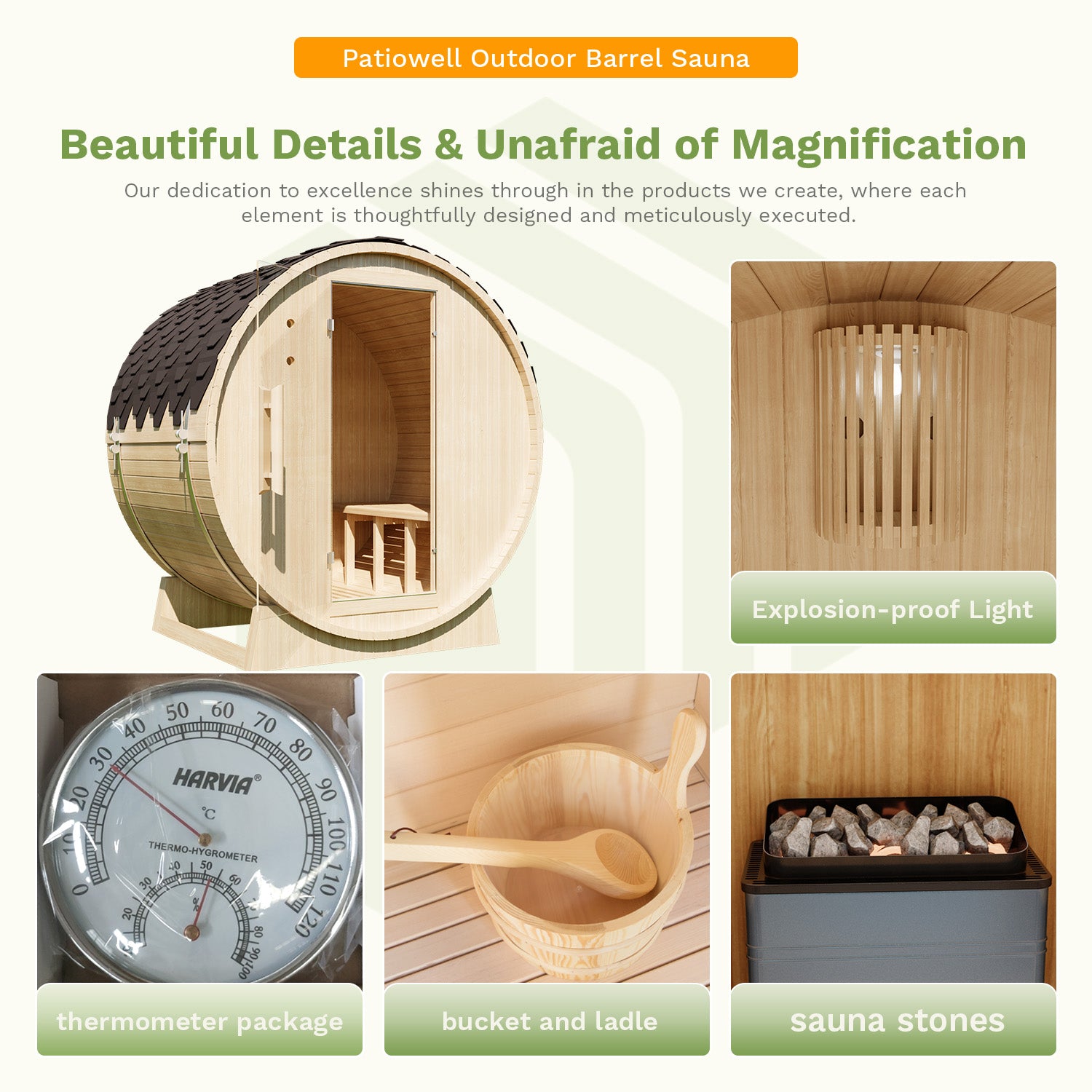 Patiowell_Outdoor_Barrel_Sauna details