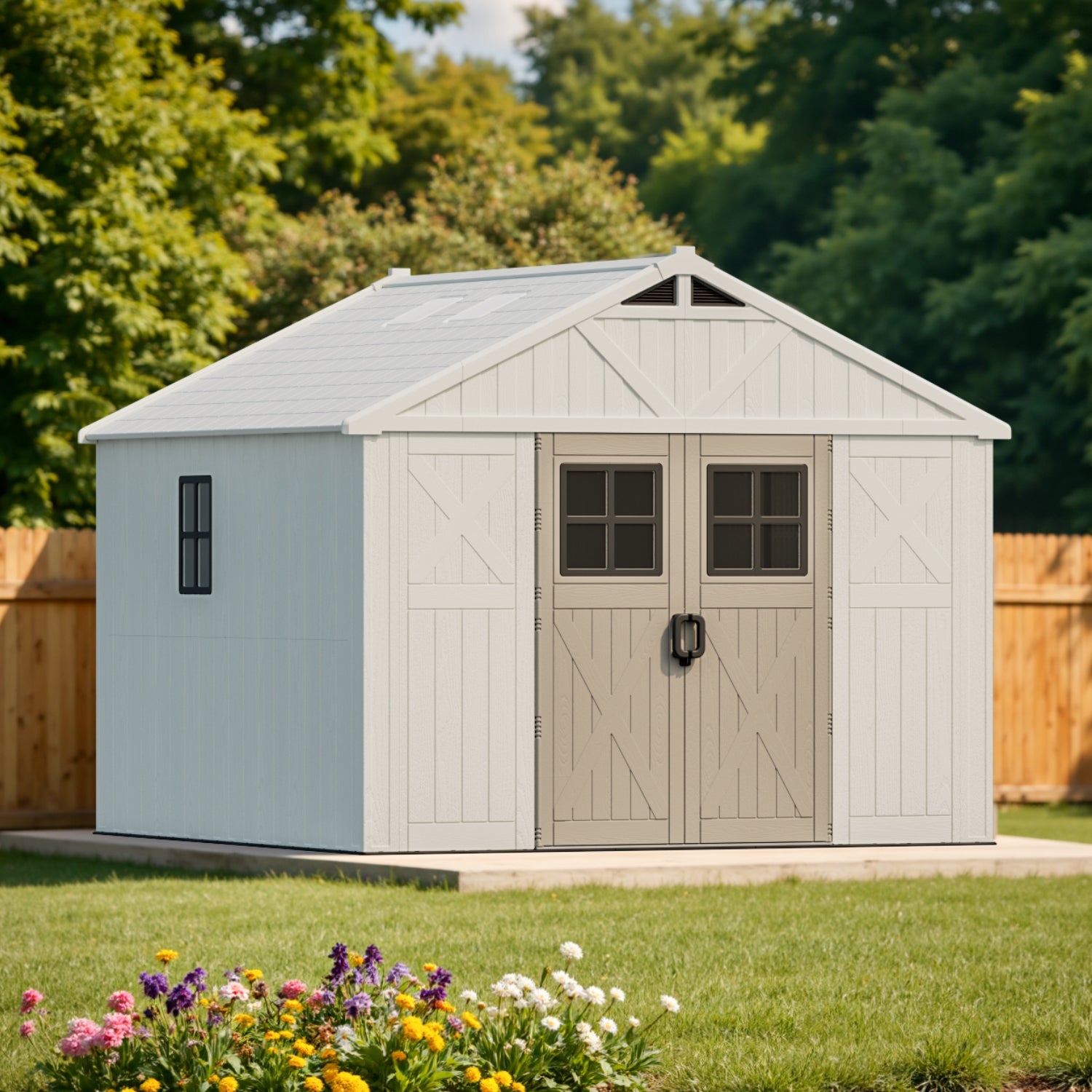 Patiowell 10x10ft Resin Storage Shed-1
Size:10x10