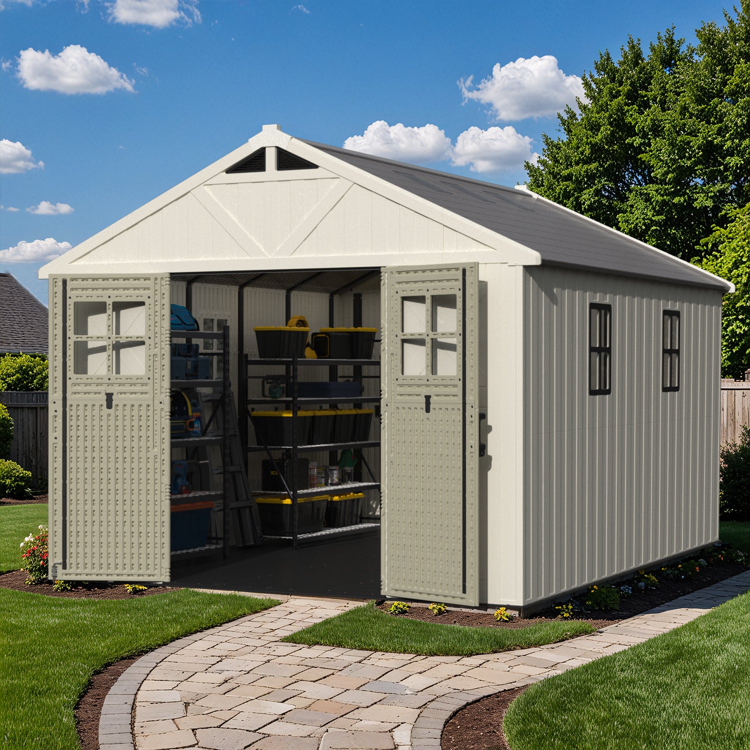 Patiowell 10x12ft Resin Storage Shed-11
Size:10x12