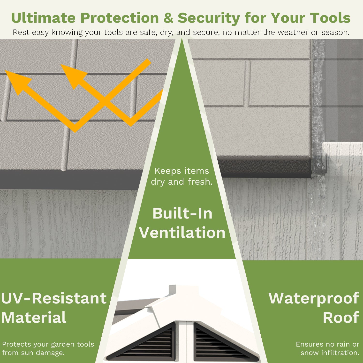 Patiowell 10x12ft Resin Storage Shed-5
Size:10x10 10x12 10x8