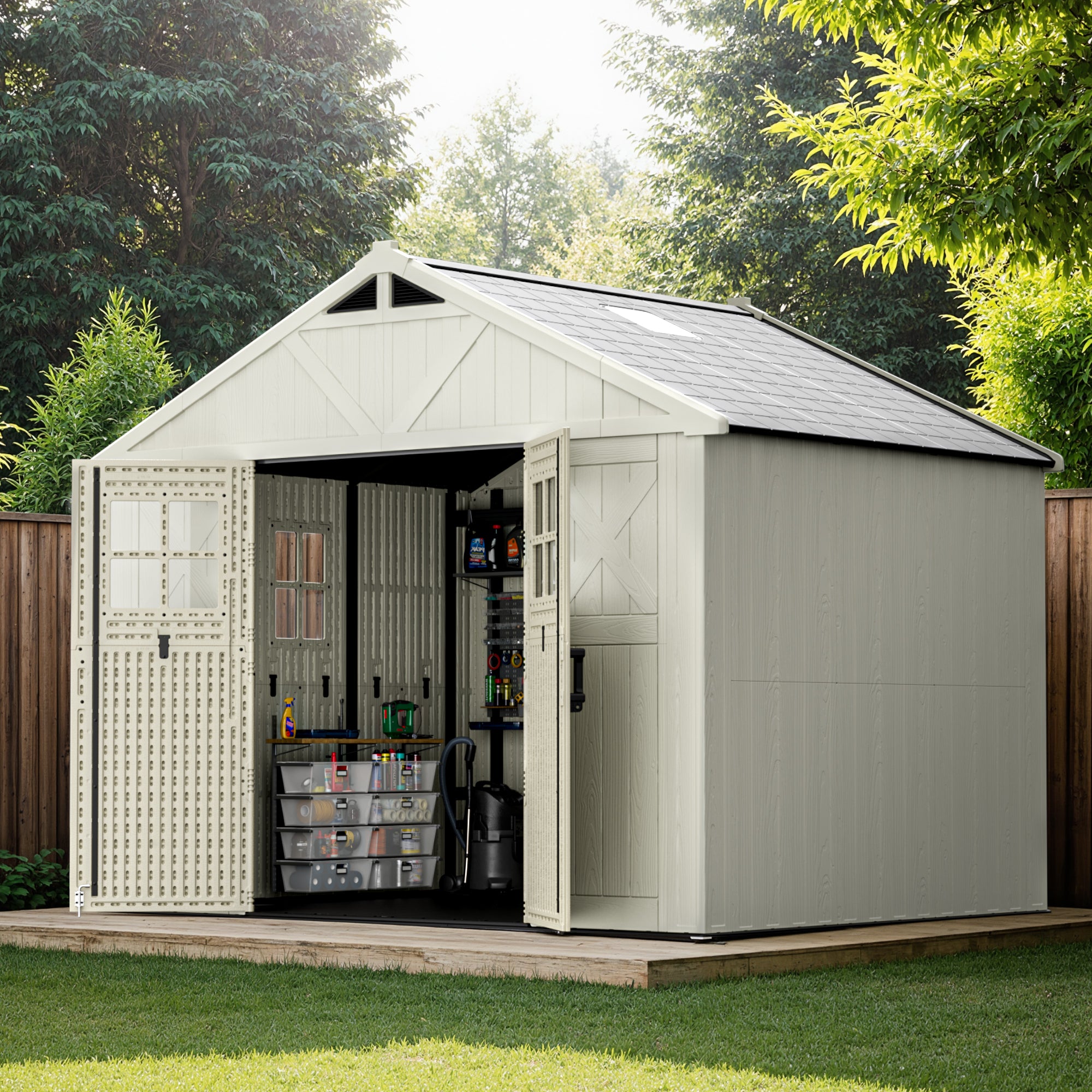 Patiowell 10x8ft Resin Storage Shed-2
Size:10x8