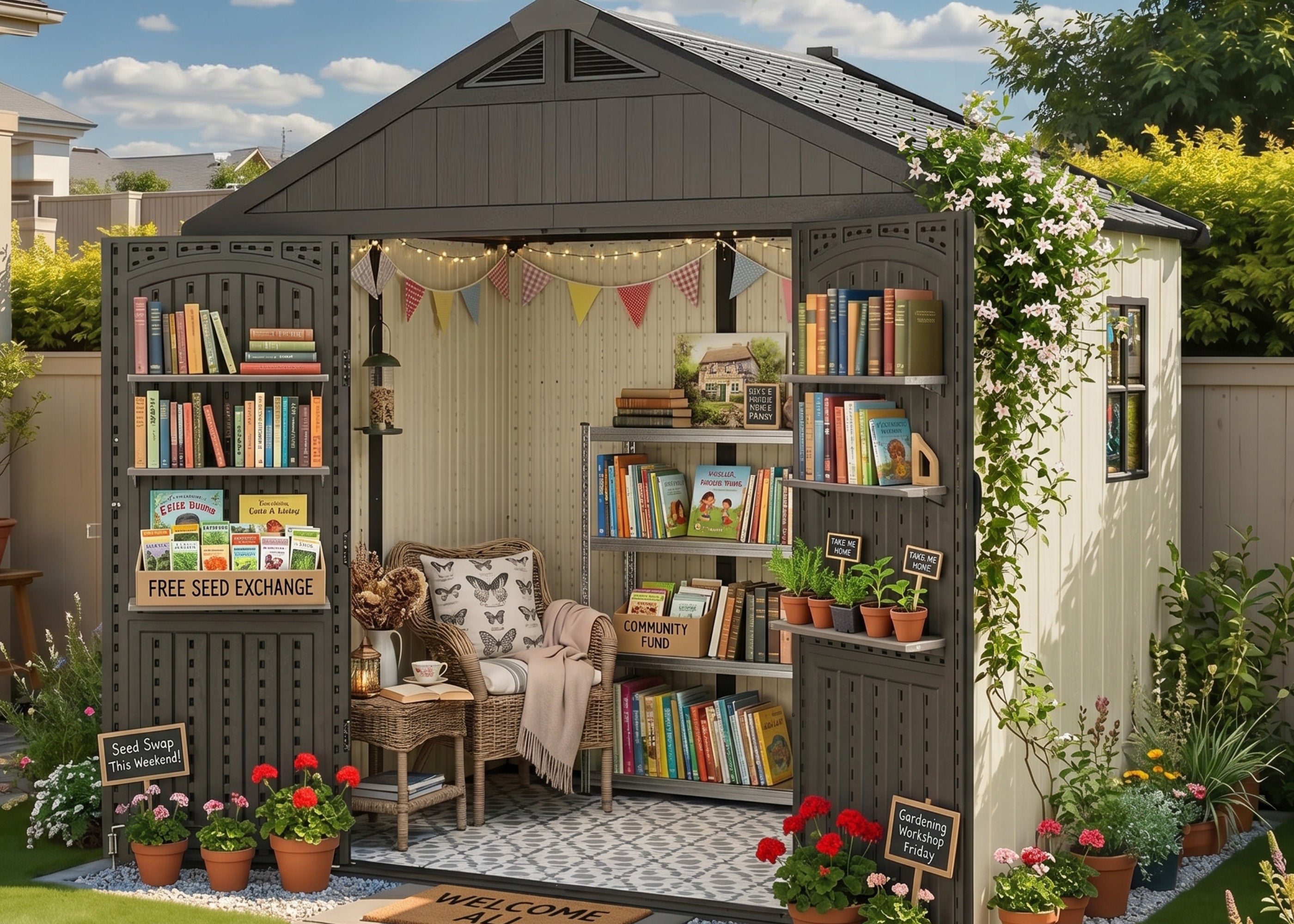 CREATE HER PERFECT SHE SHED
Metal & Plastic Sheds for Every Mom’s Passion
