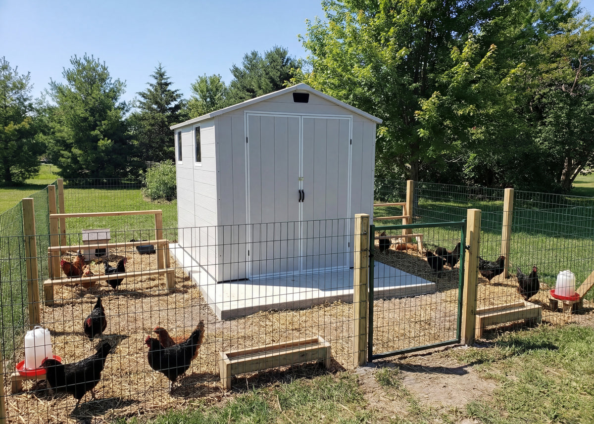 Spring Into Poultry:
Raising Chickens in Patiowell Shed