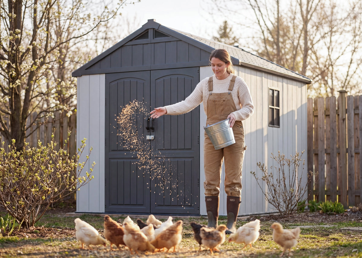 Spring Into Poultry:
Raising Chickens in Patiowell Shed