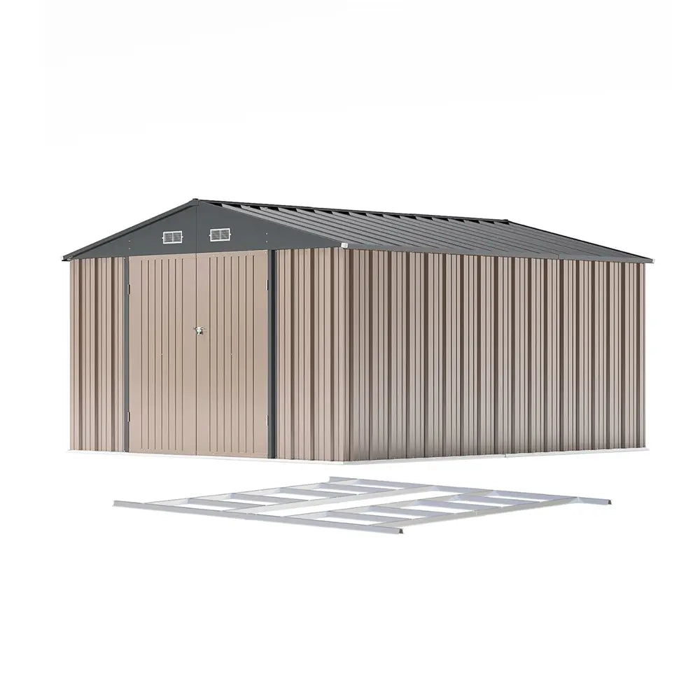 patiowell-10x12-large-storage-metal-shed
color:Khaki|style:with floor base