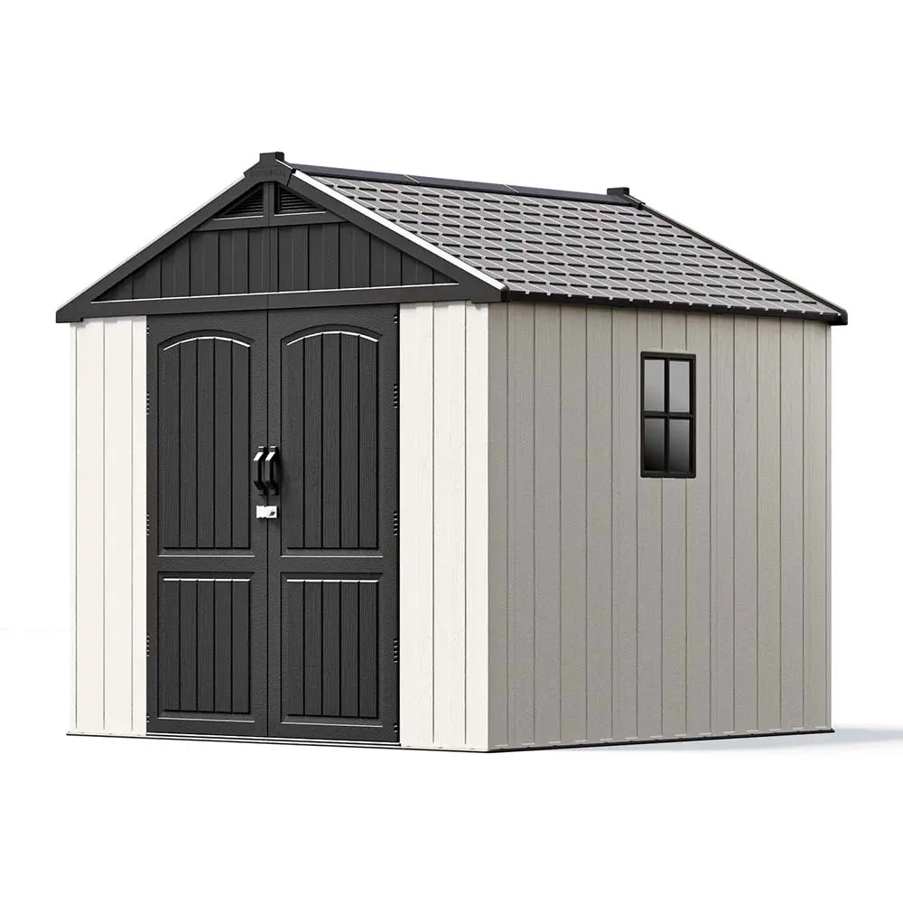 8x8 Plastic Storage Shed with Floor and Windows