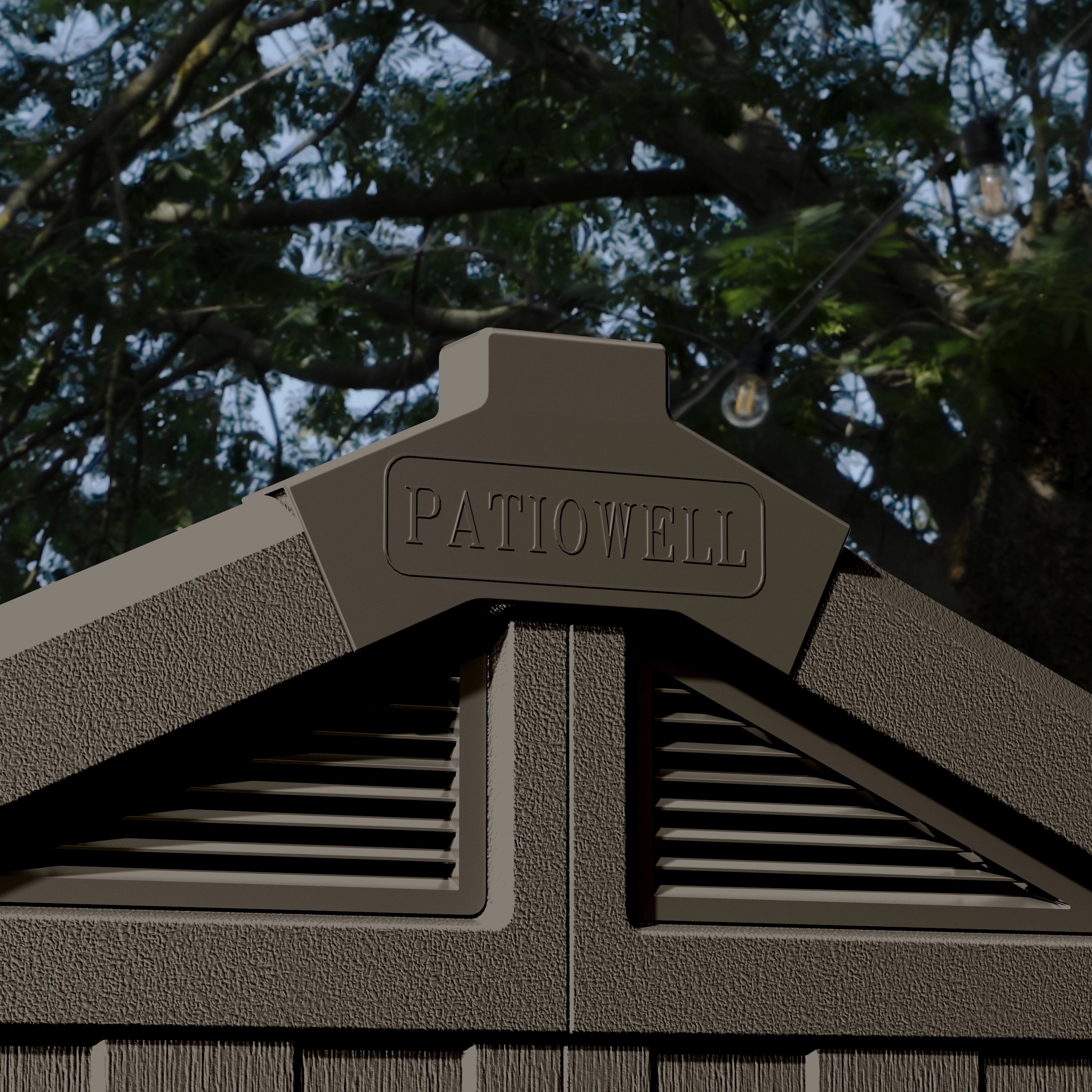 Patiowell_kick-it_8x6_plastic_shed_detail
color:brown,Gray White|Size:8x6,8x8,8x10,8x12