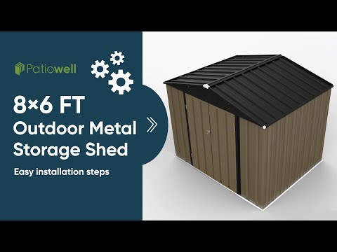 Patiowell Storage Shed 8x6
color:brown,white