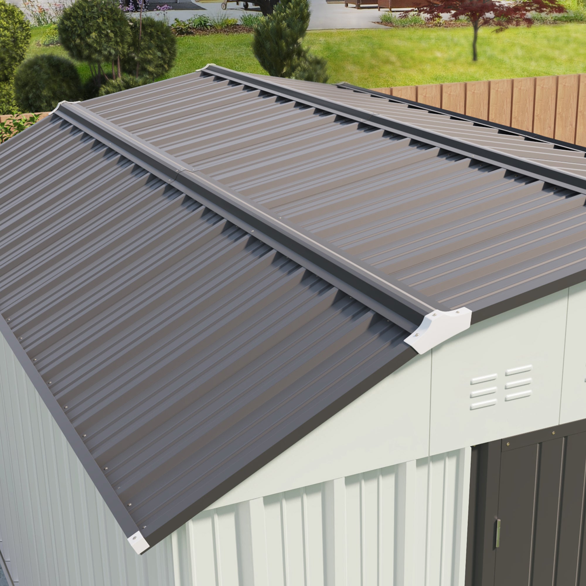 Patiowell 10x12 metal shed with barn style