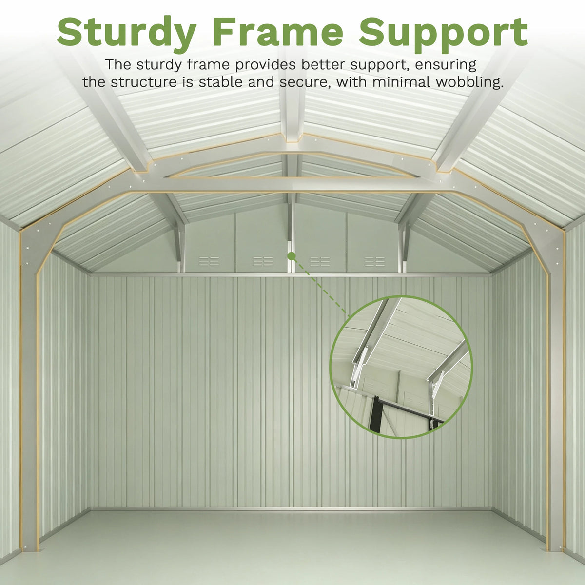 Patiowell 10x12 metal shed with barn style