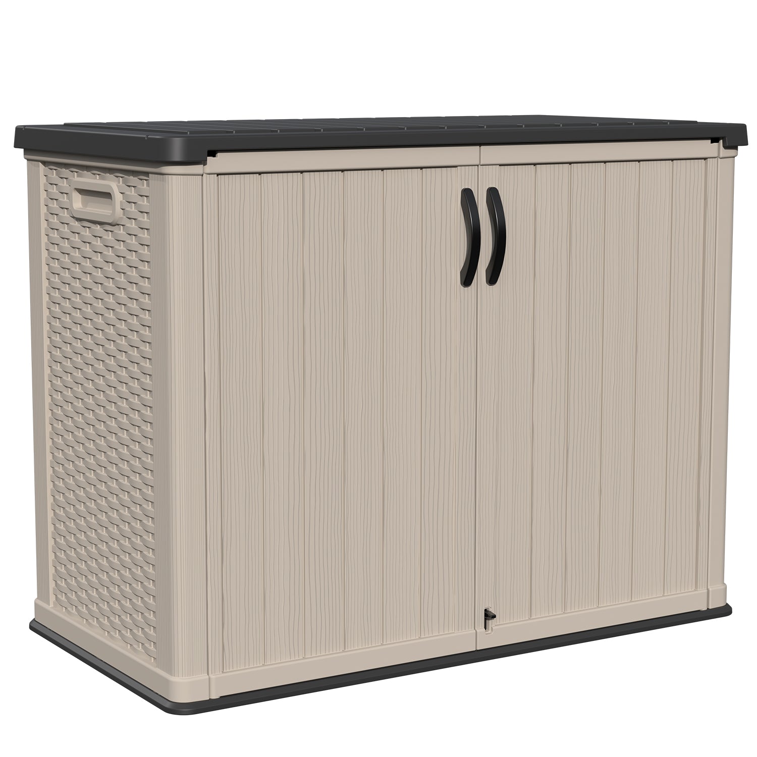 Patiowell 26 Cu FT Plastic Storage Cabinet, Beige | Patiowell