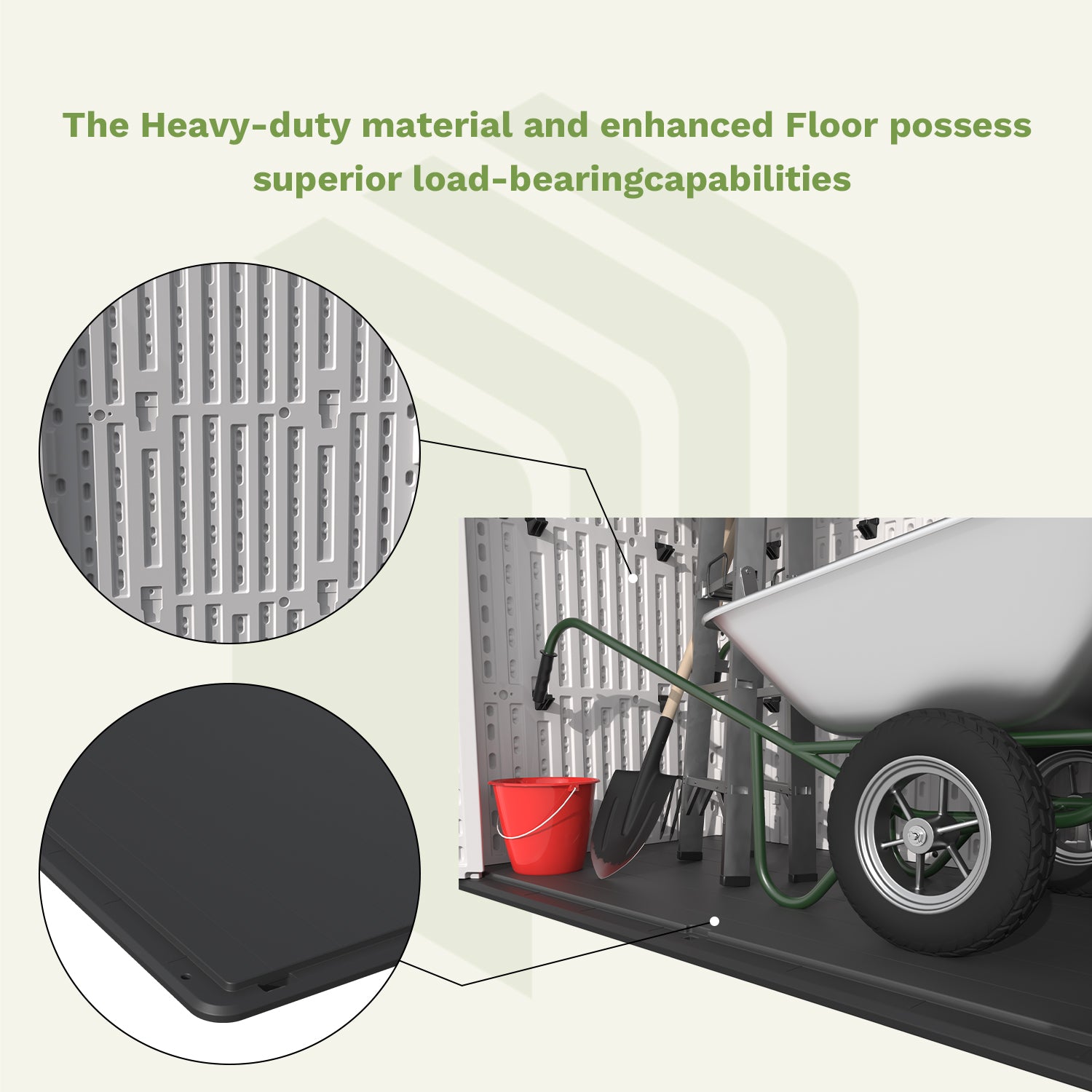 Patiowell 26 cu ft plastic cabinet white