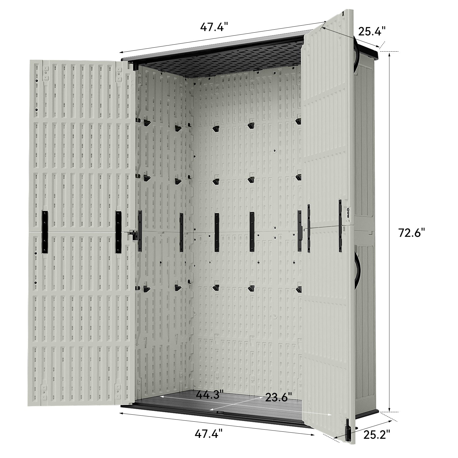 Patiowell 50 cu ft plastic cabinet beige