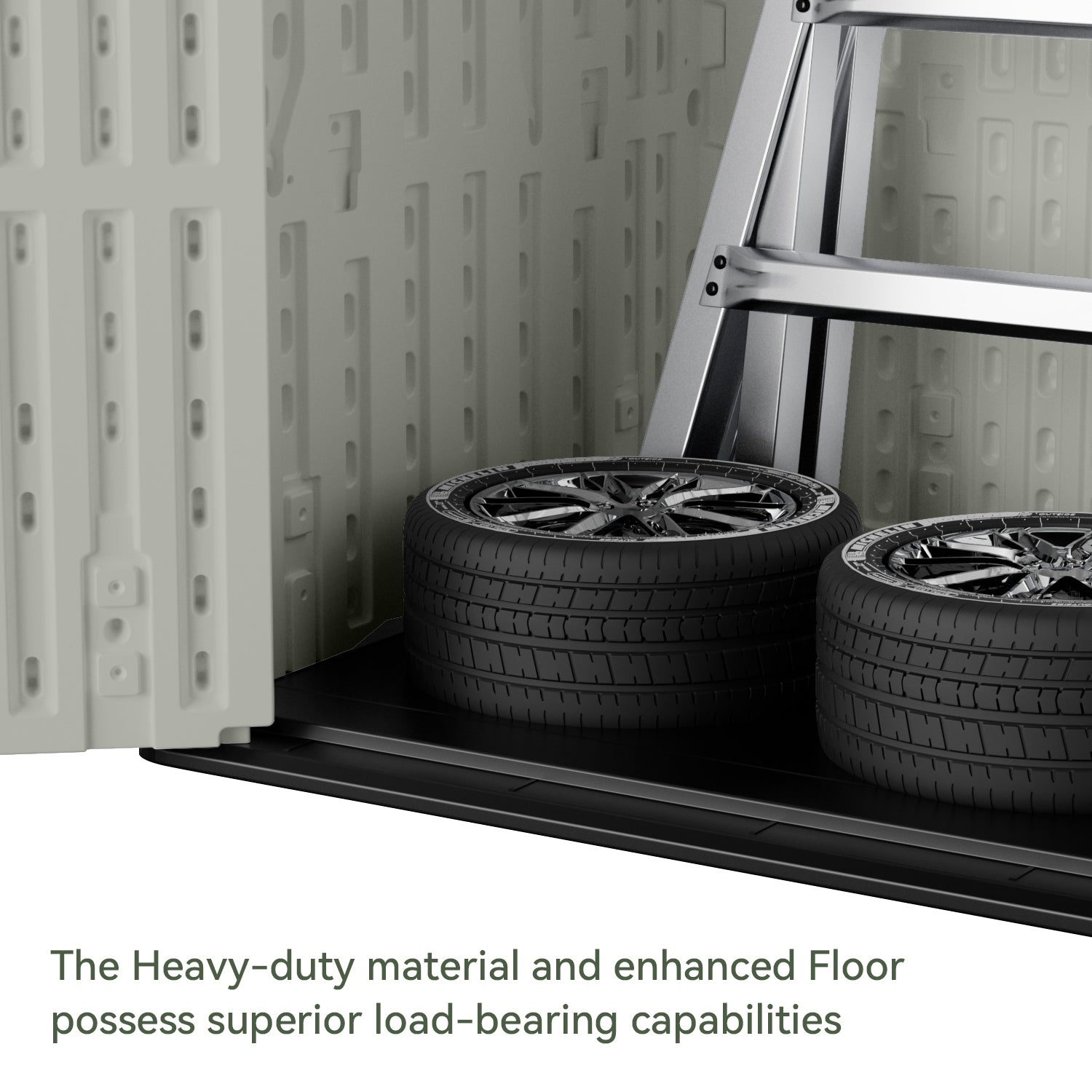 Patiowell 50 cu ft plastic cabinet beige