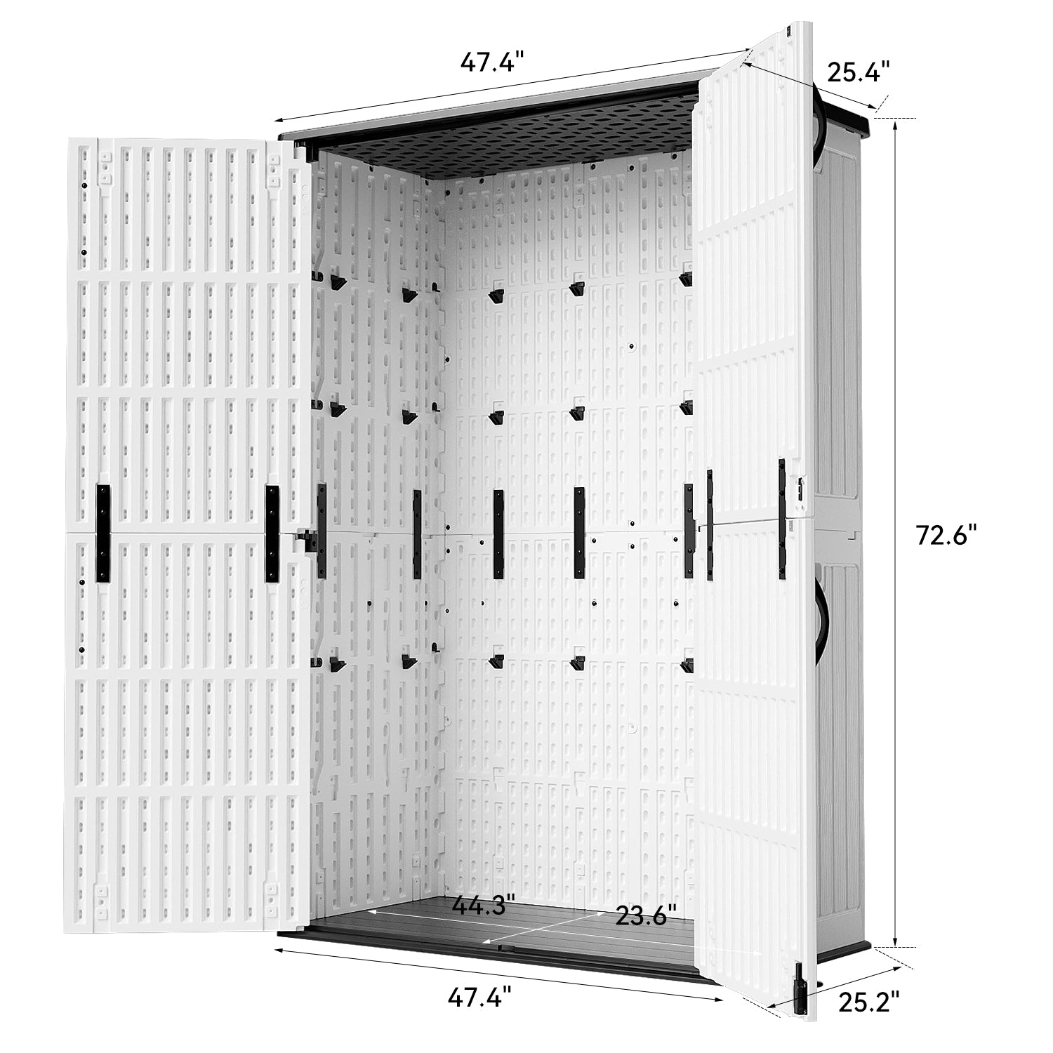 Patiowell 50 cu ft plastic cabinet white