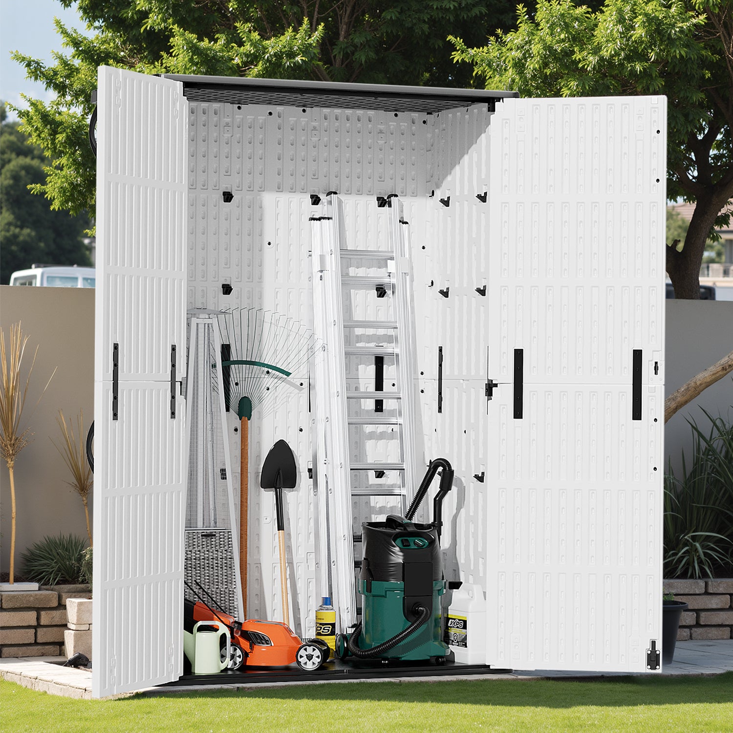 Patiowell 50 cu ft plastic cabinet white