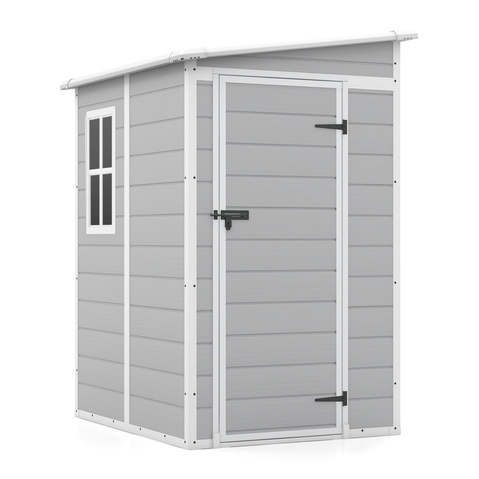 Patiowell 5x4 lean to plastic shed gray