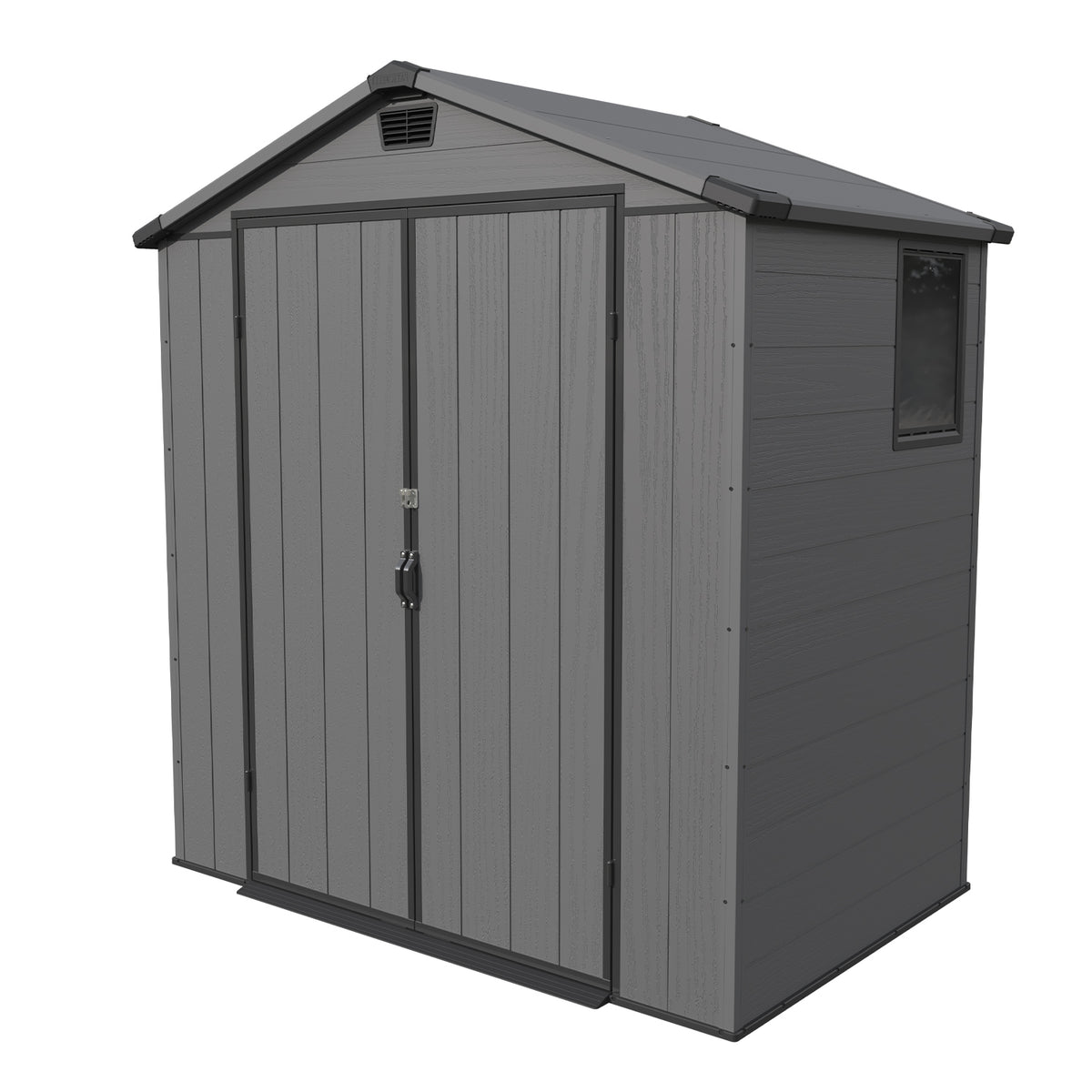 Patiowell 6x4 plastic shed dark gray