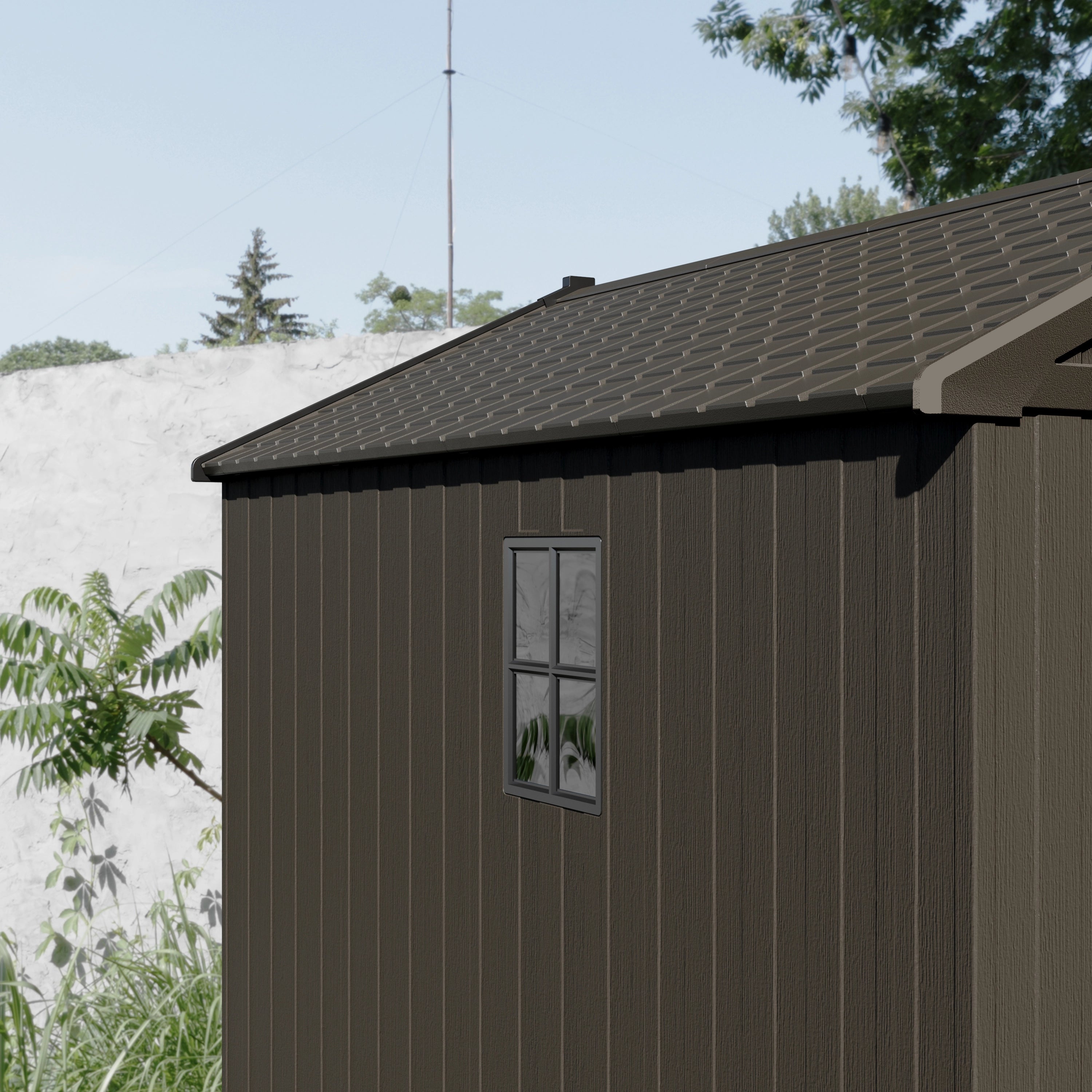 Brown_8x10_plastic_shed_with_windows
color:brown|Size:8x10