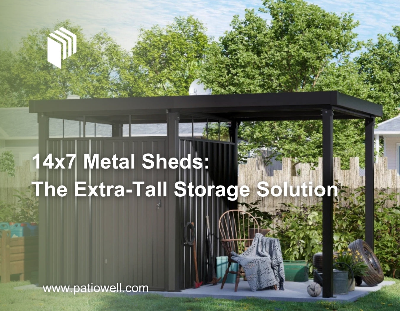 14x7 Metal Sheds: The Extra-Tall Storage Solution