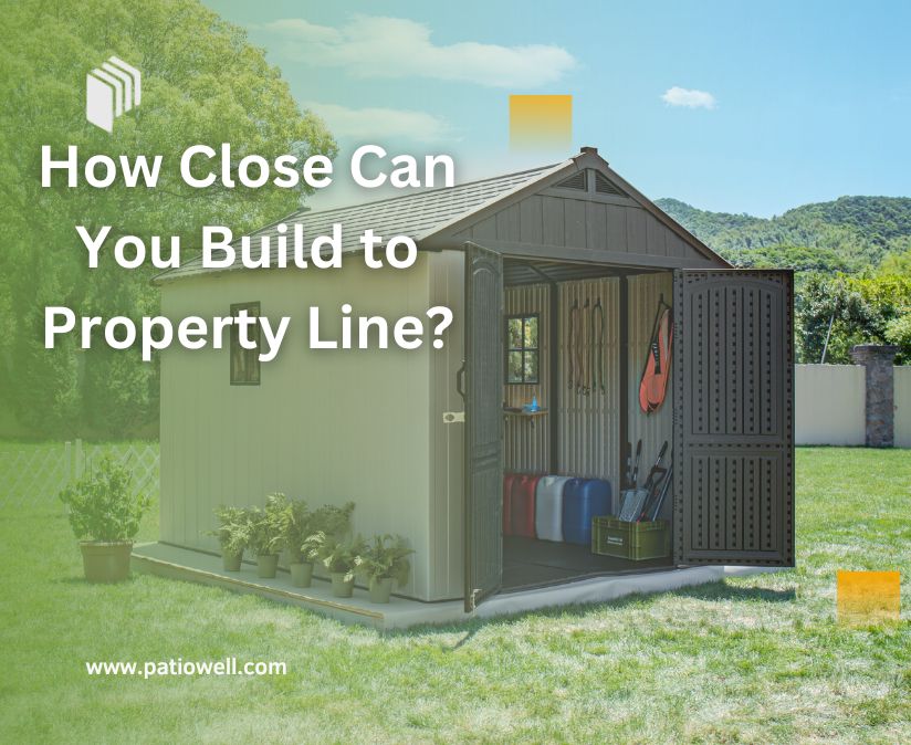how far from property line can i build a shed