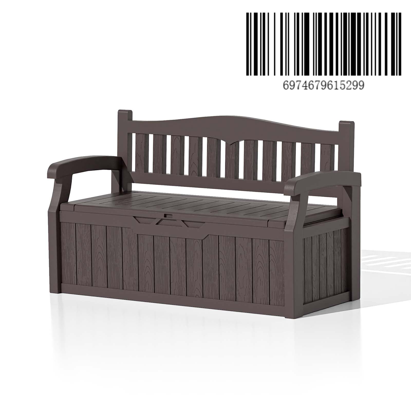 Patiowell 70 Gallon Plastic Bench with Storage