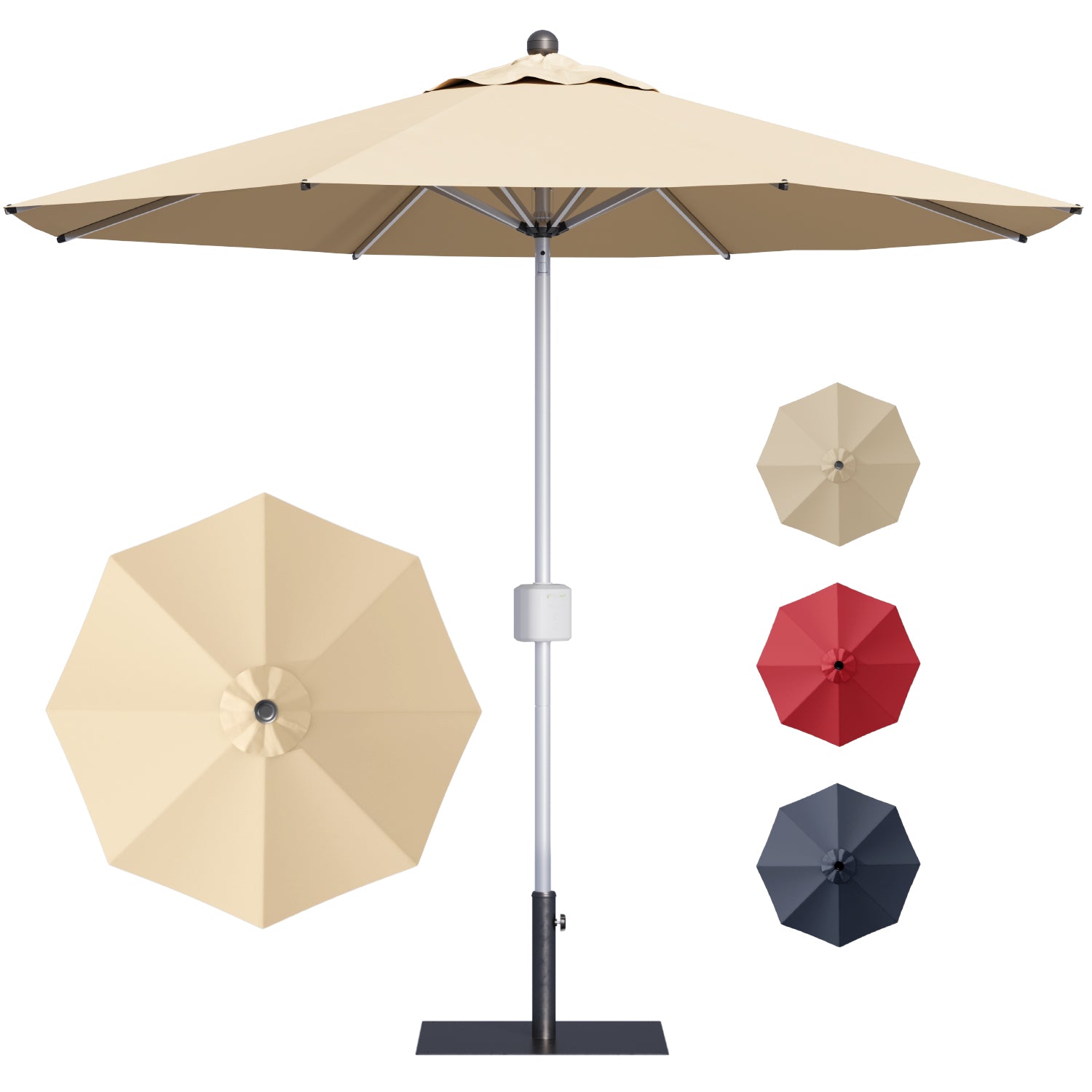gardenline patio umbrella weighted base Patiowell Iron Weight Base for Market Umbrella