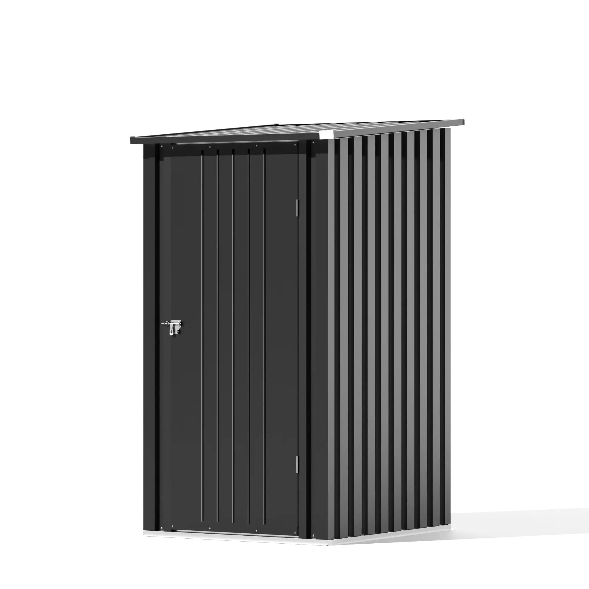 3x3 metal storage shed ink black