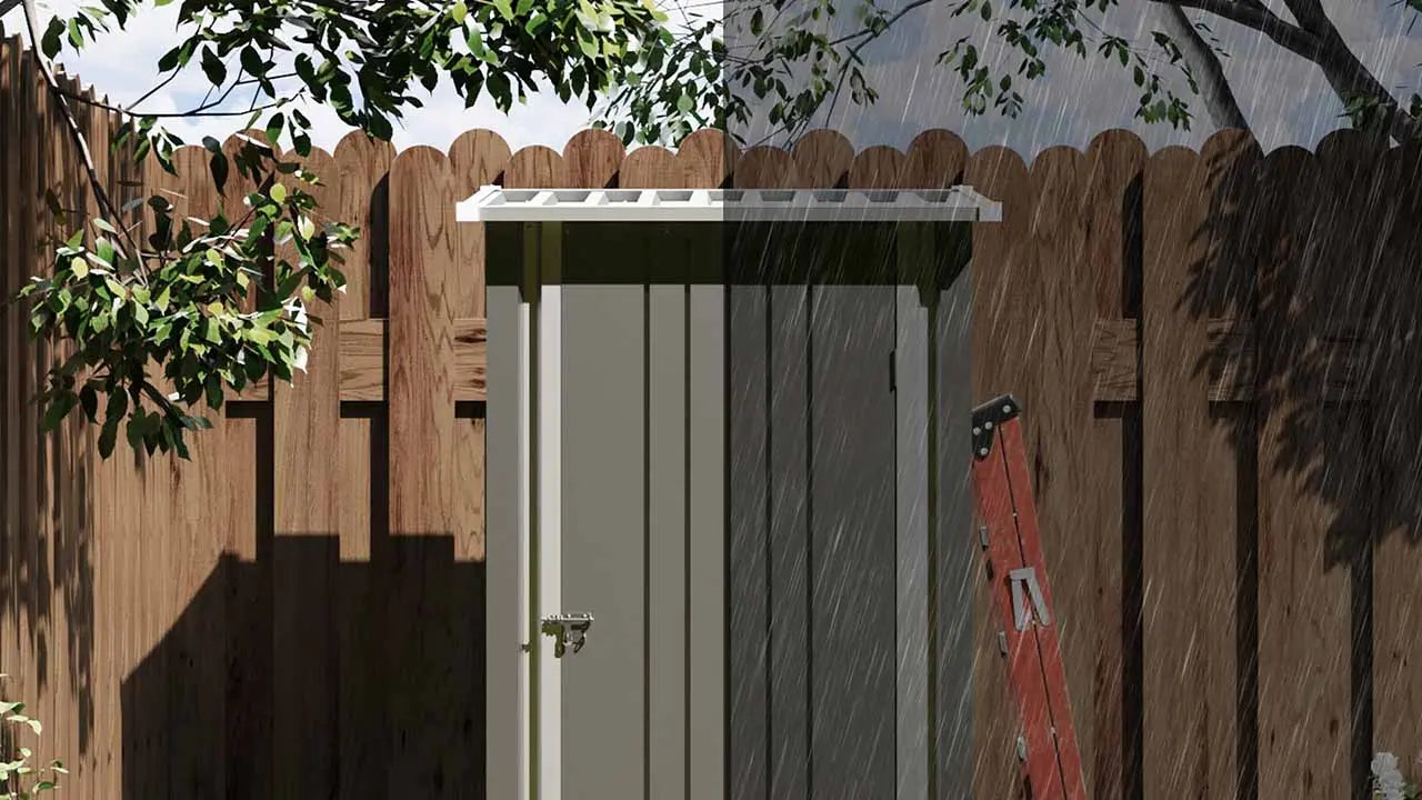 3x3 metal storage shed all-weather resistant