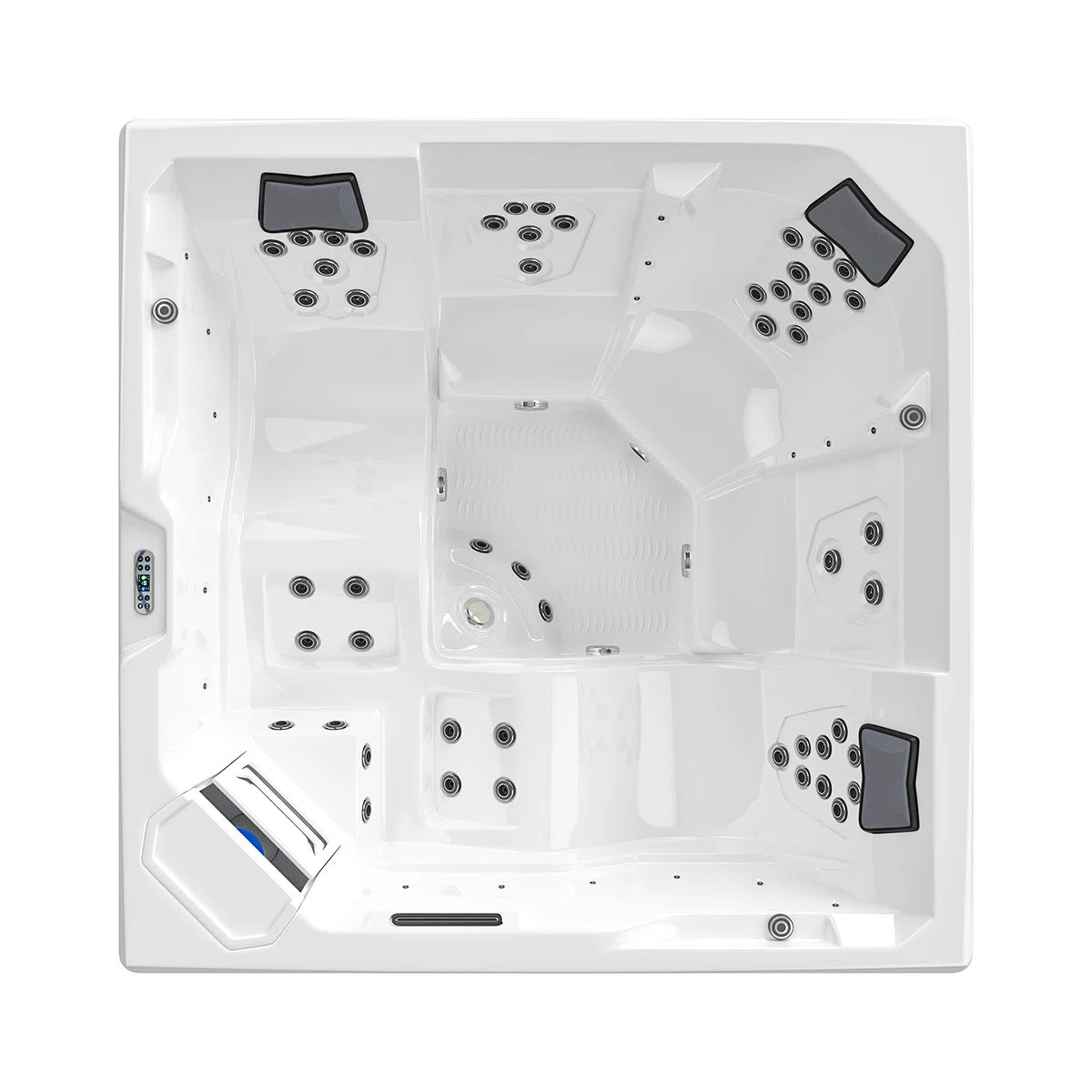 5-person Outdoor Hot Tub With 51 Water Jets & Digital Control System