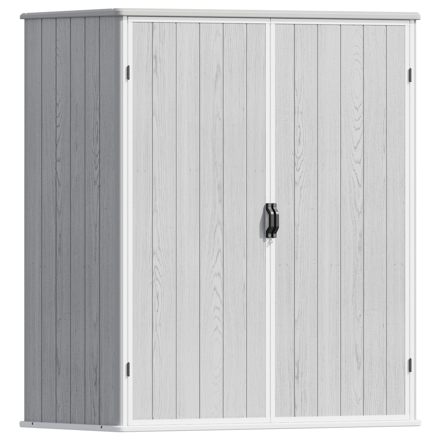 Patiowell 5x3 Plastic Outdoor Storage Shed with Lockable Door, Gray