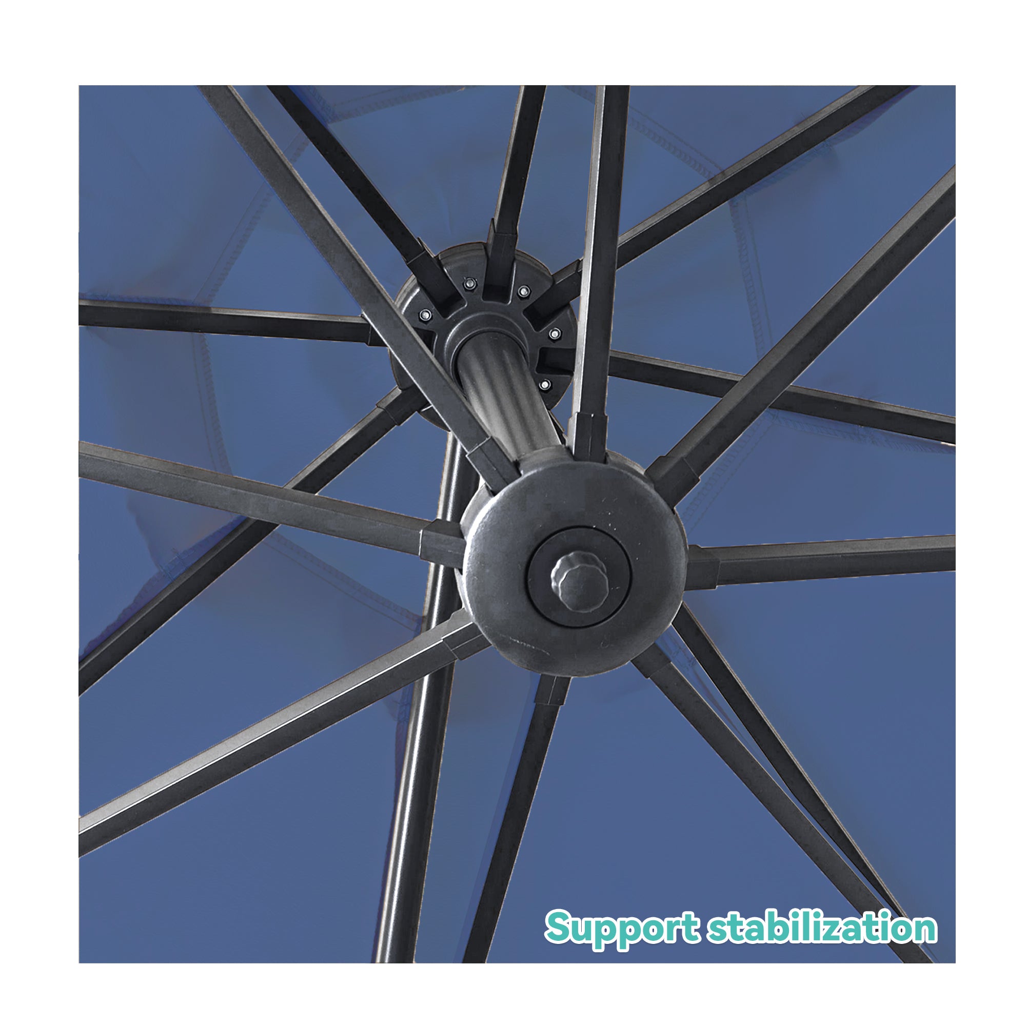 Patiowell 10FT Outdoor Patio Umbrella, 360° Rotation, Crank Open & Tilt, Beige