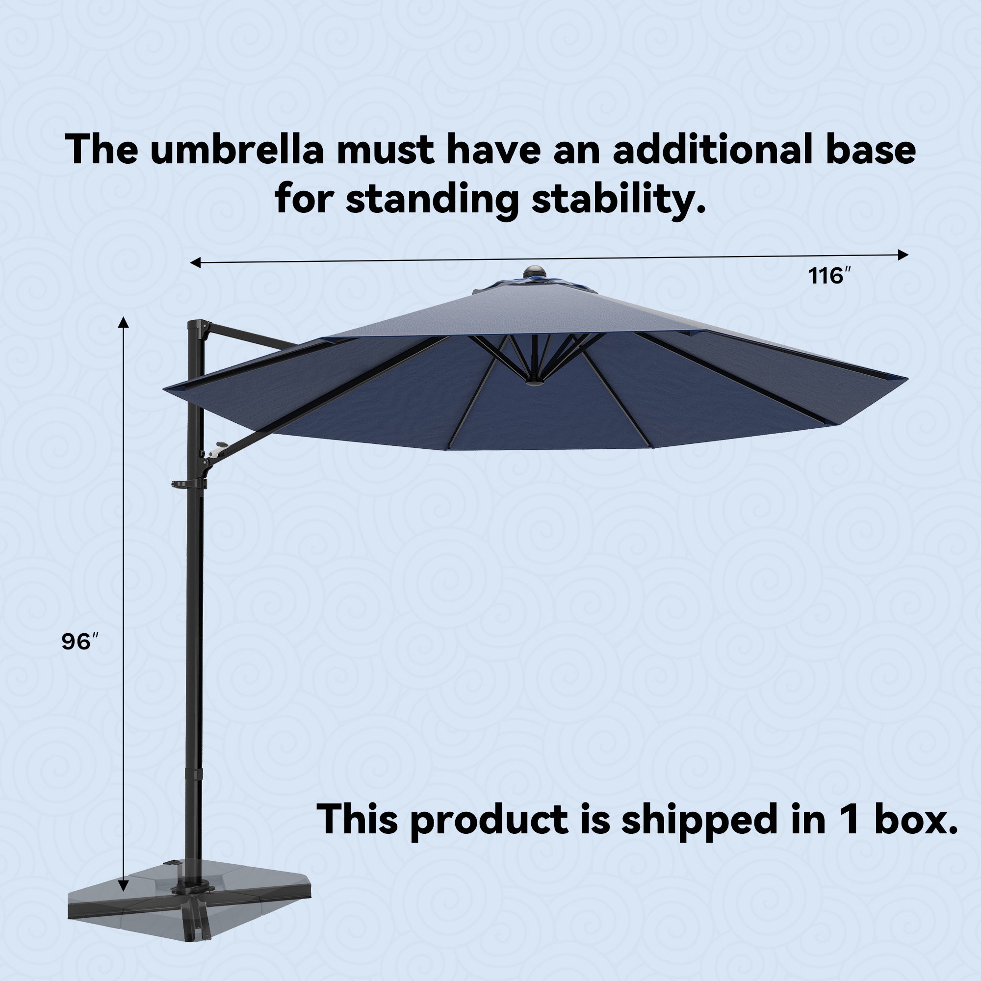 Patiowell 10FT Outdoor Patio Umbrella, 360° Rotation, Crank Open & Tilt, Beige