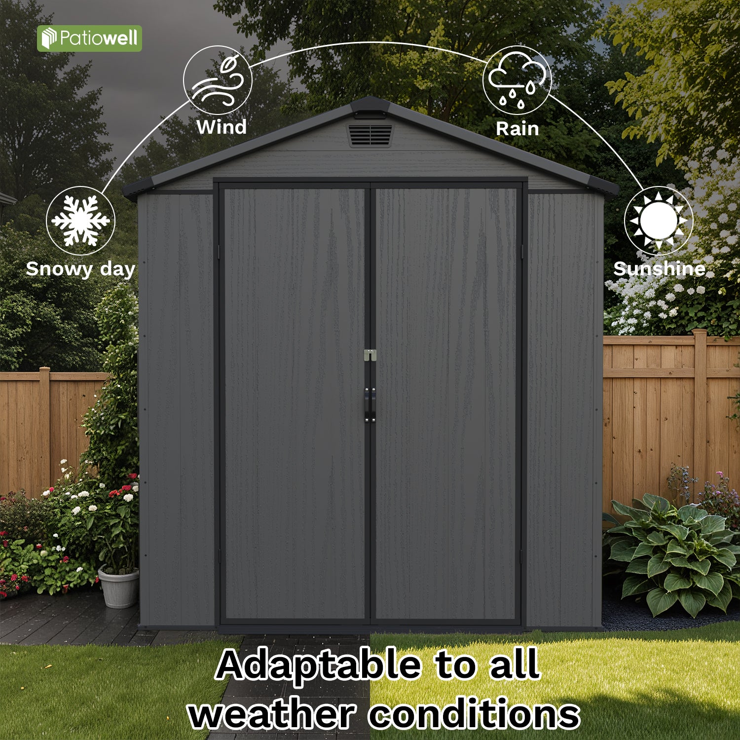 Patiowell 6x10 FTOutdoor Storage Shed 697