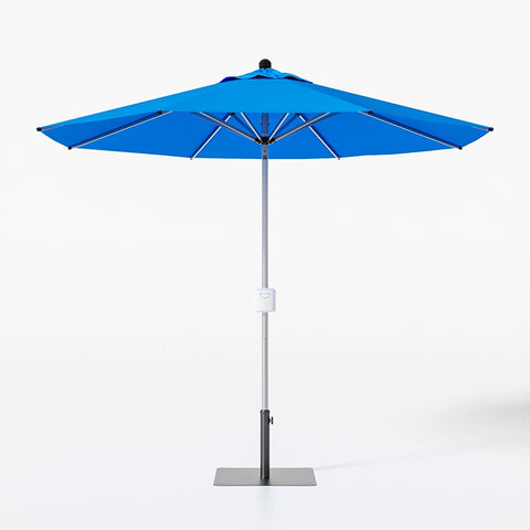 9 ft gray patio umbrella Tempo 9 ft. Aluminum Double Wind Vent Market Umbrella