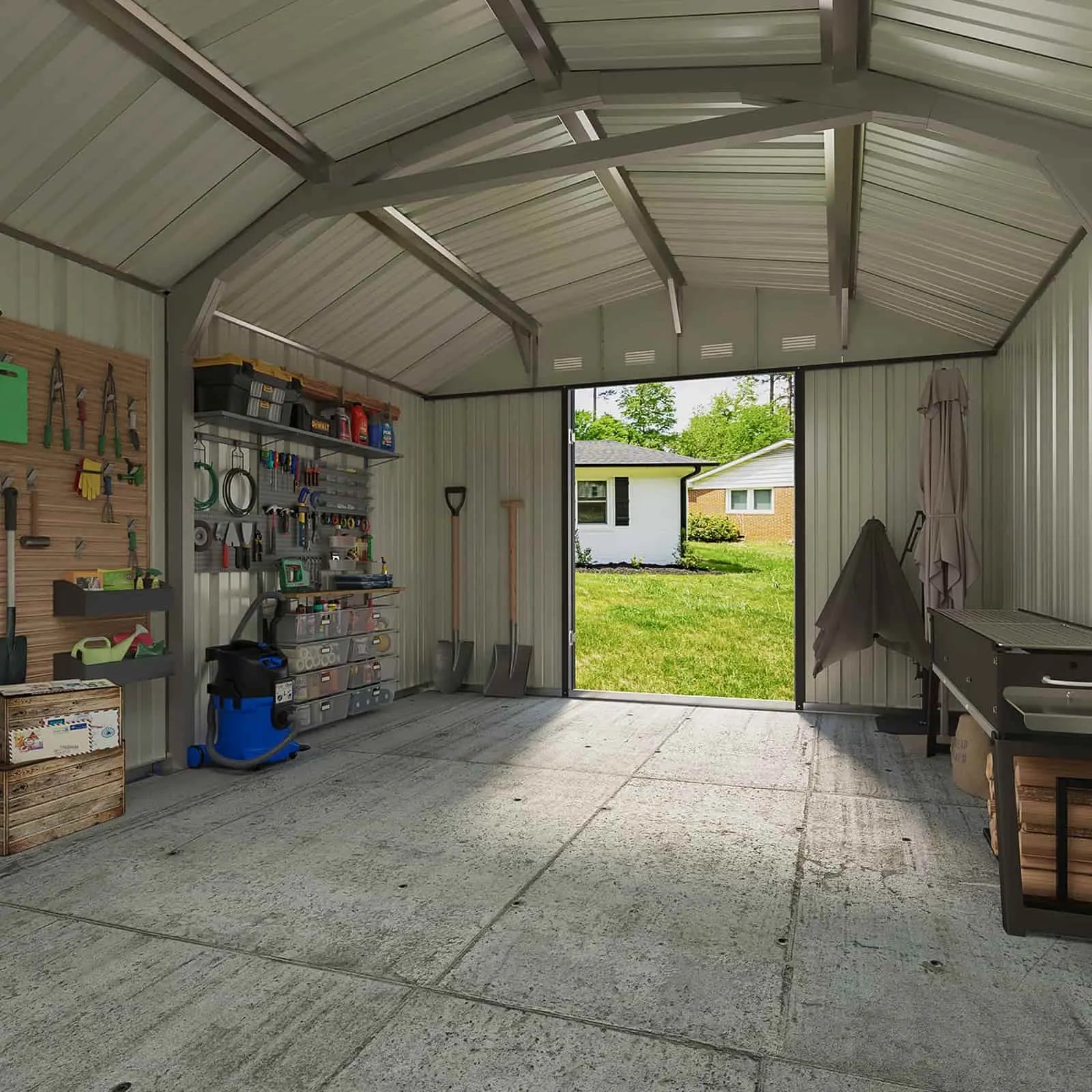 Patiowell 10x12 Metal Shed-Large Storage Space