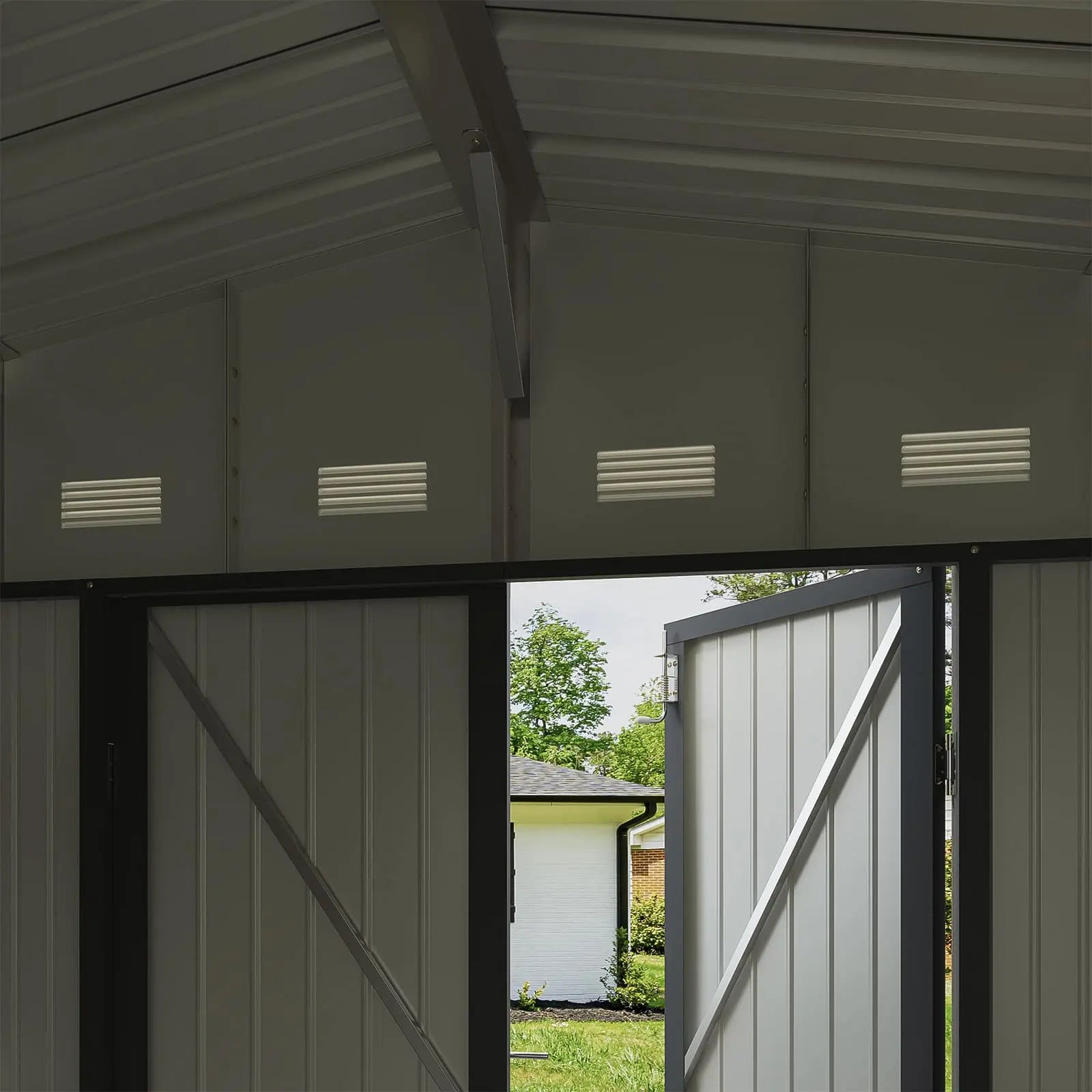 Patiowell 10x12 Metal Shed-Air Vents