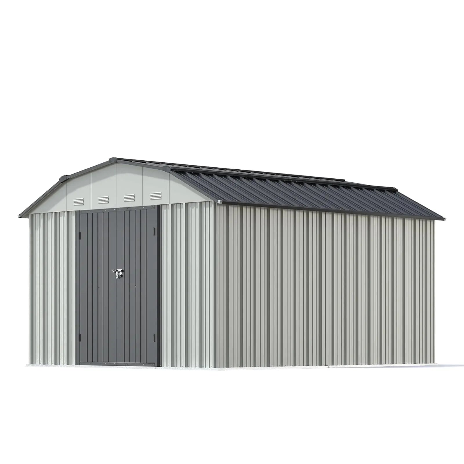 Patiowell 10x12 Metal Shed with Arched Roof-1