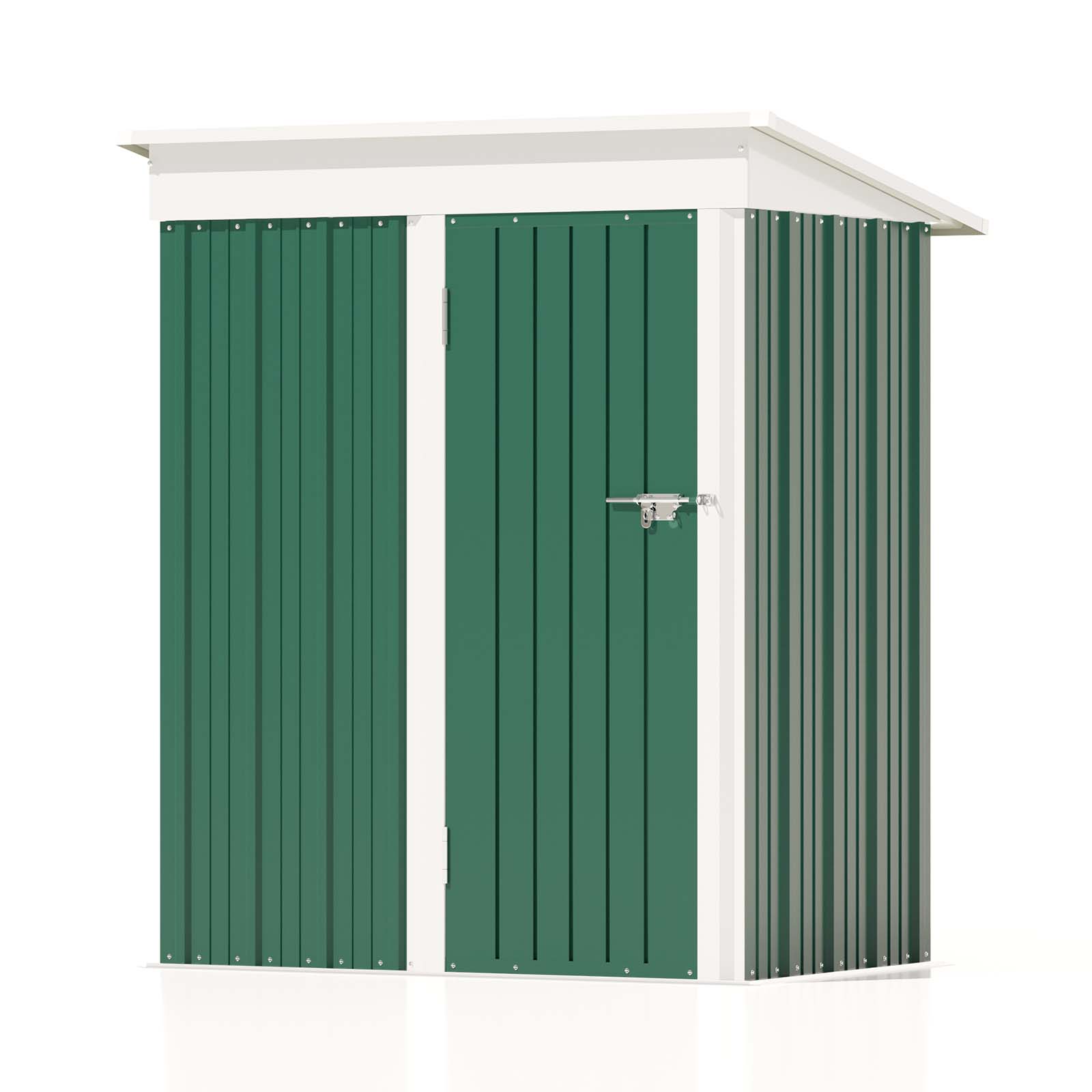 Patiowell 5x3 Metal Shed-Bottle Green