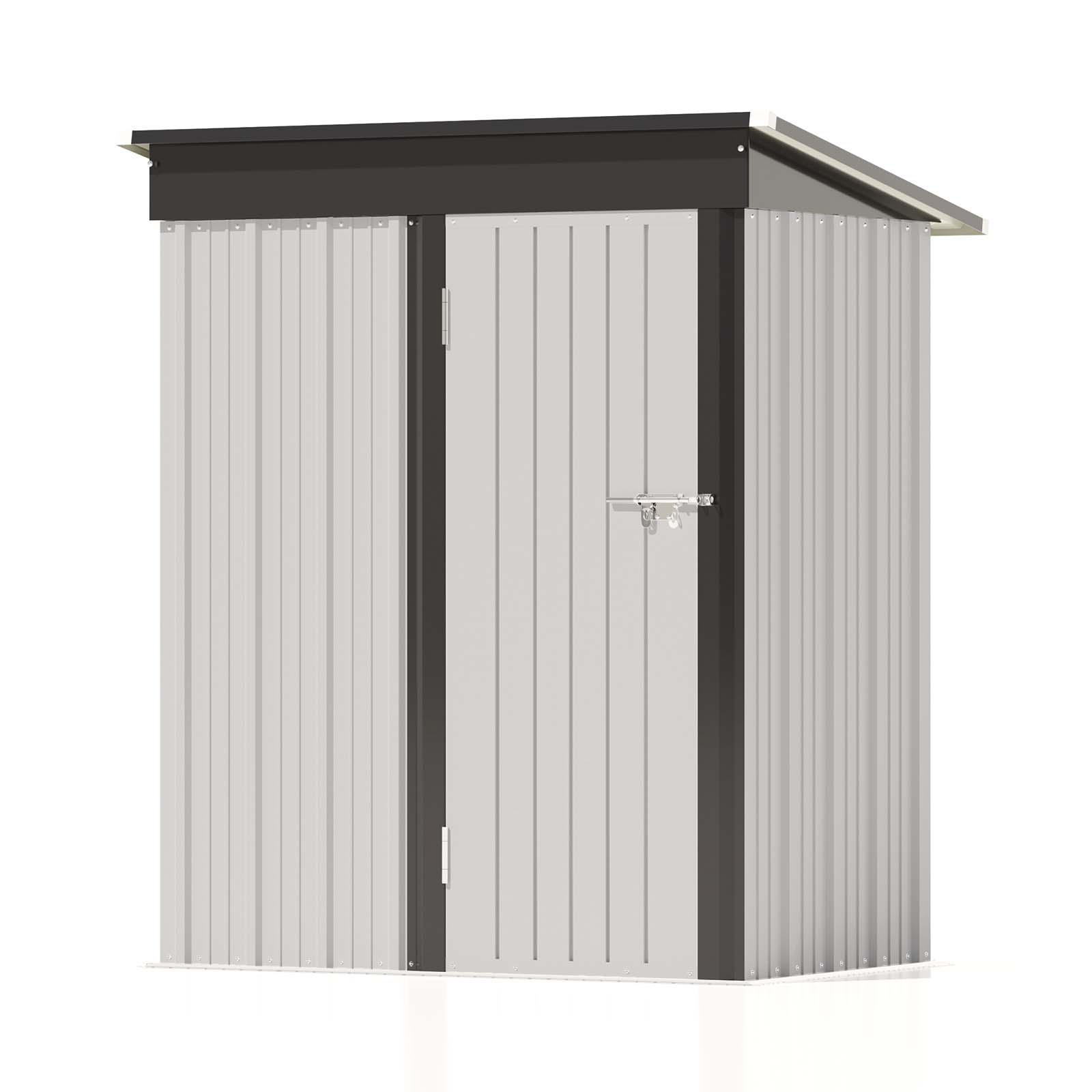 Patiowell 5x3 Metal Shed-Pure White