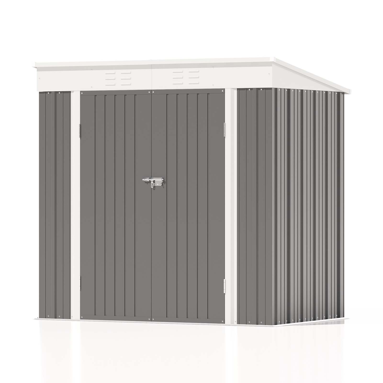 Patiowell 6x4 Metal Shed-Cool Gray