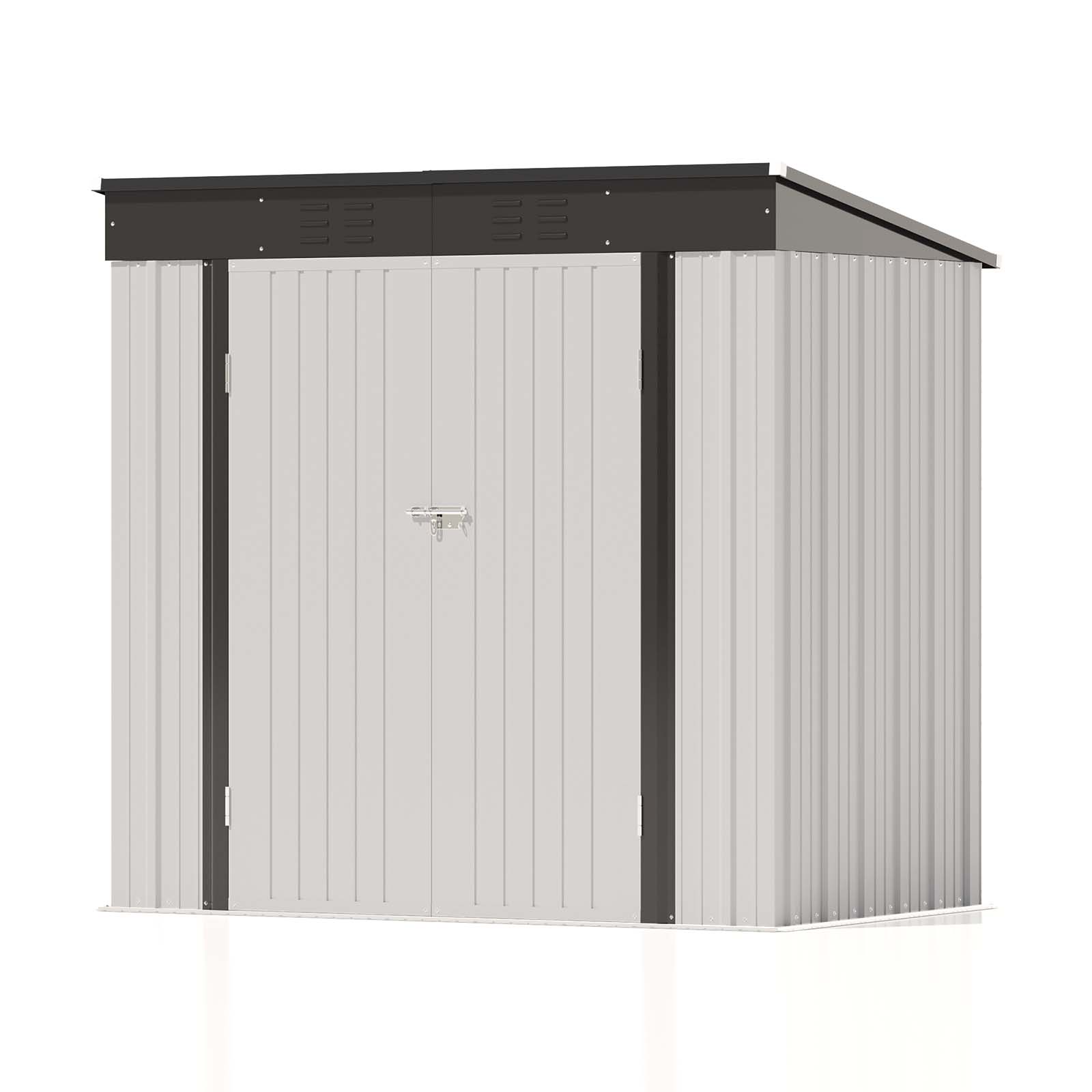 Patiowell 6x4 Metal Shed-Pure White