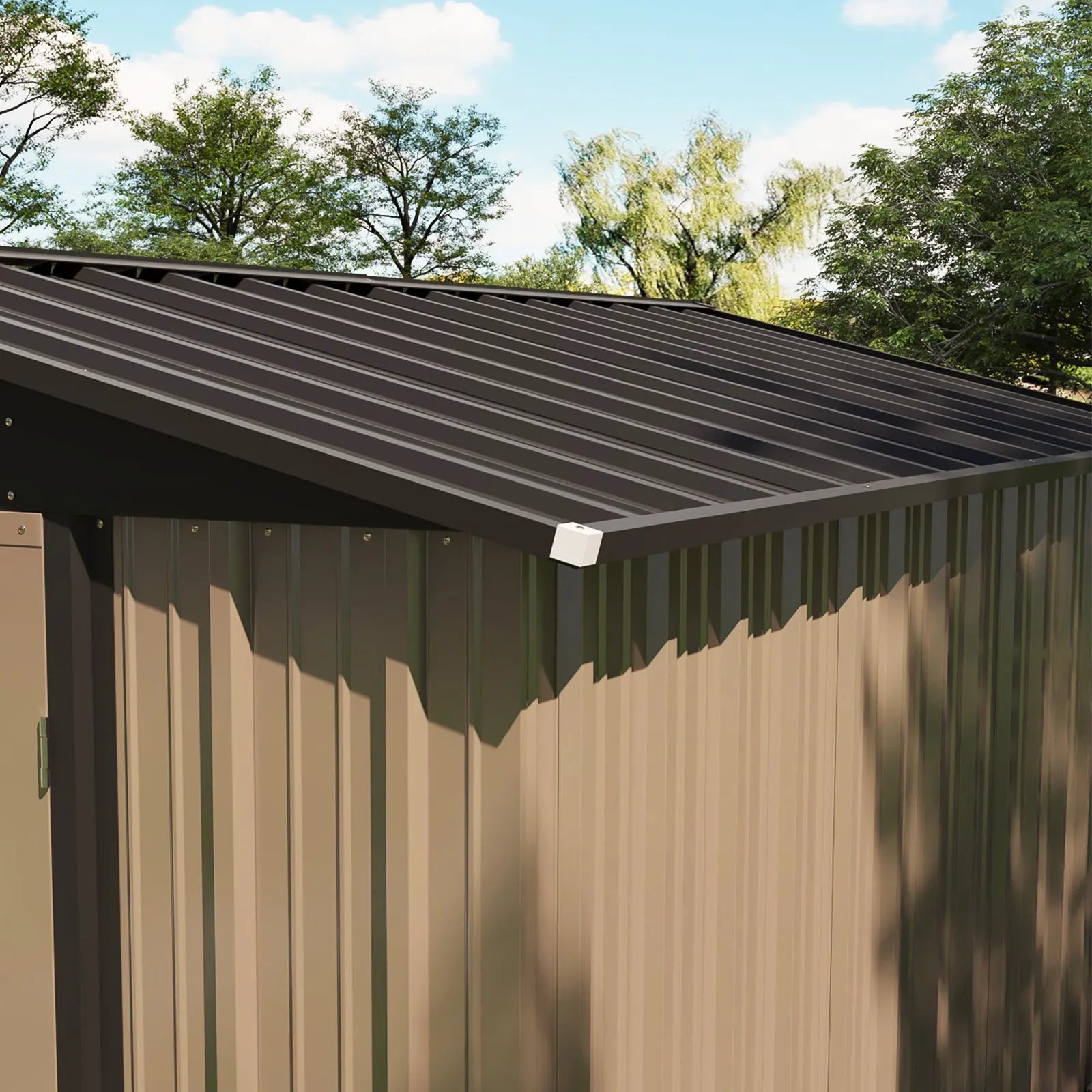 Patiowell 8x10 Metal Shed-Roof