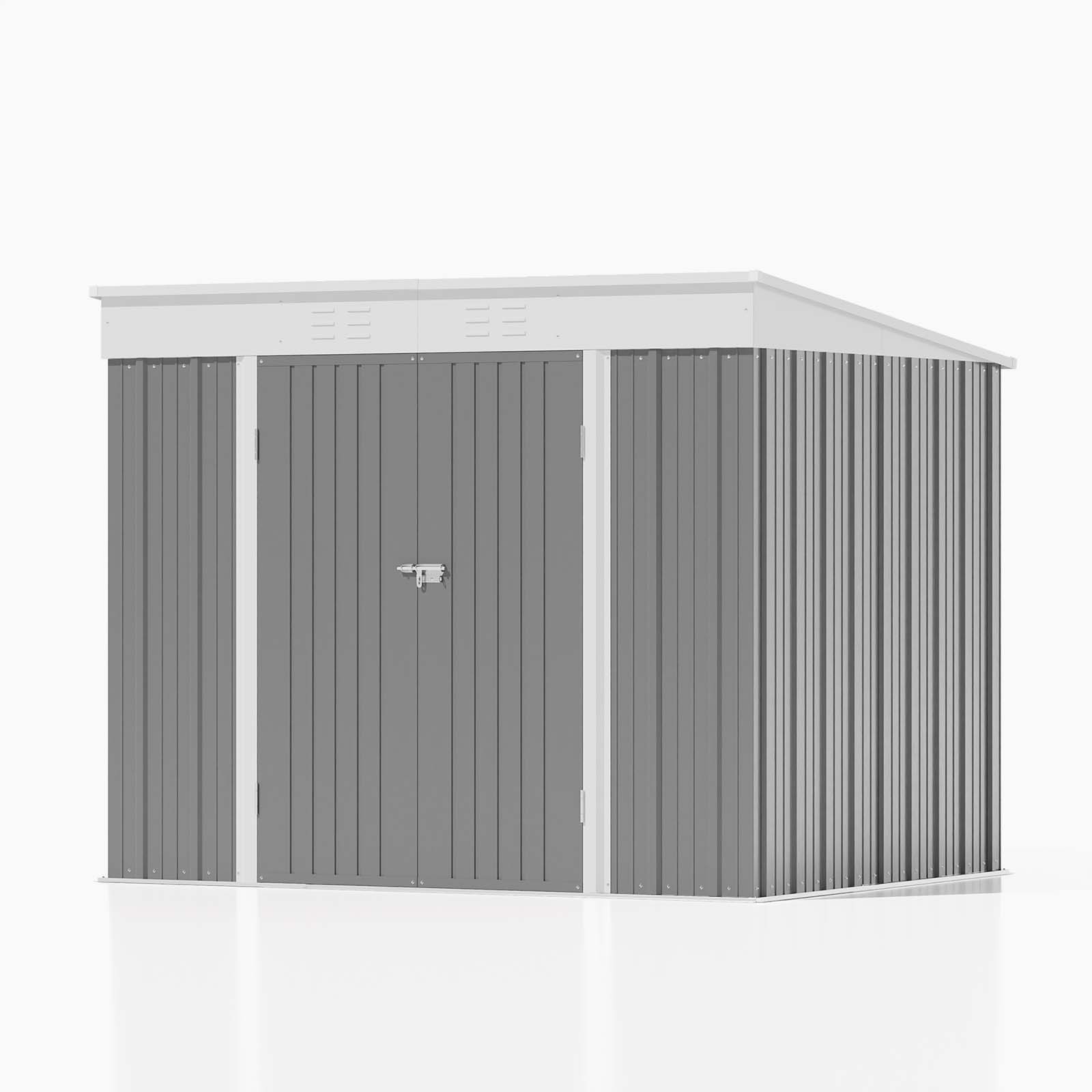 Patiowell 8x6 Metal Shed-Gray