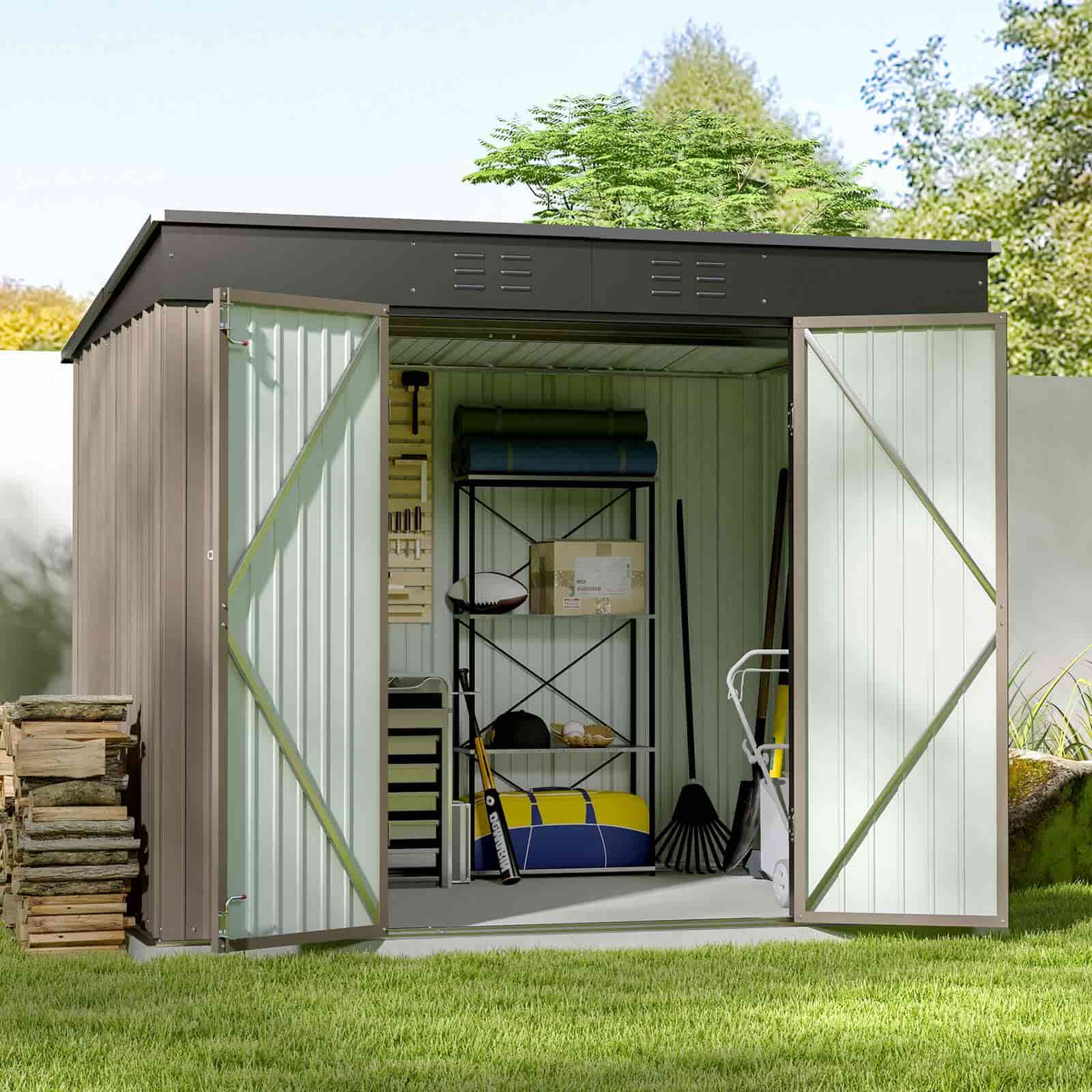 Patiowell 8x6 Metal Shed-4